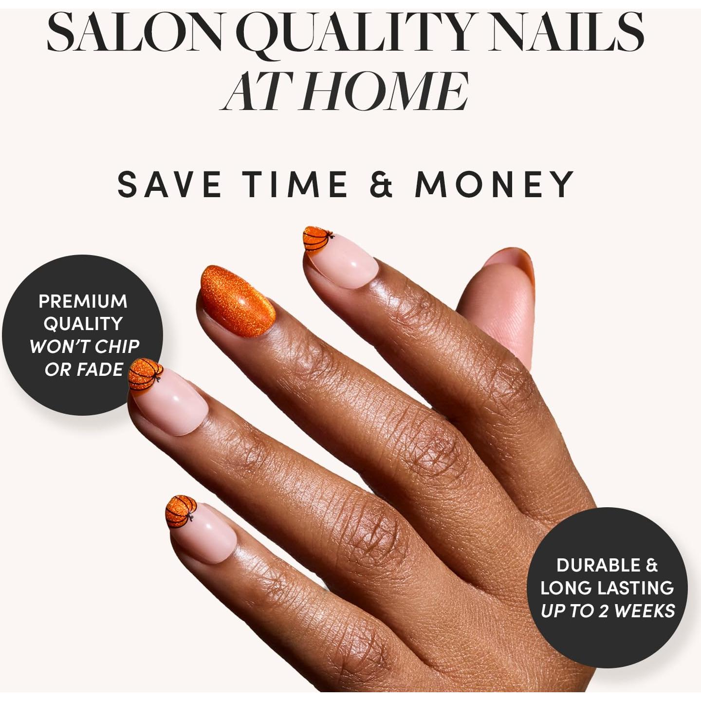 Uñas Postizas Glamnetic Huerto de Calabazas - 30 Uñas Cortas