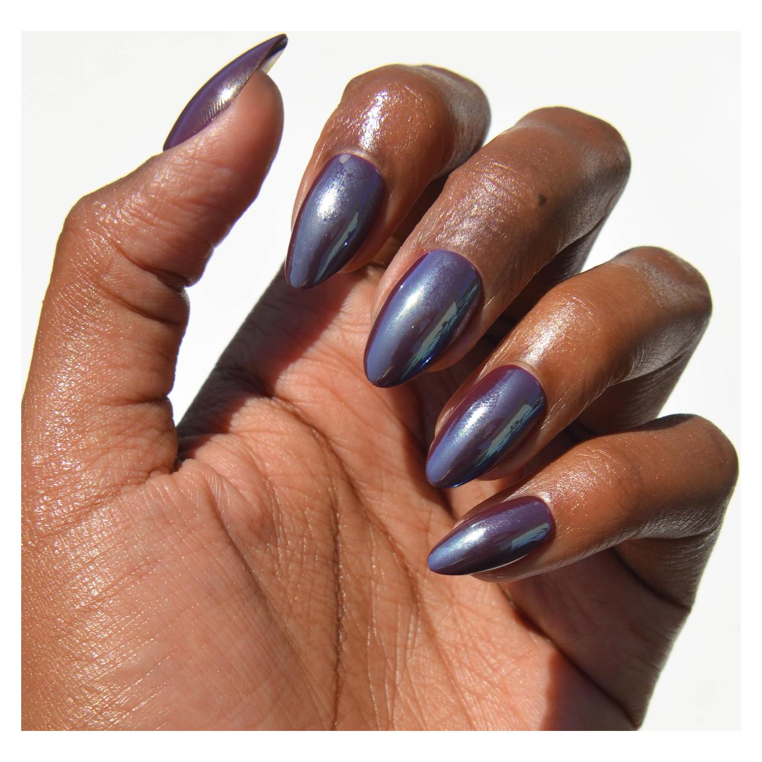 Uñas Postizas Glamnetic Cromo Burdeos - Kit de 30 Uñas