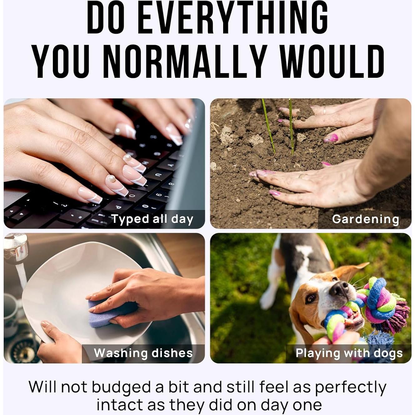 Uñas Postizas Ovaladas BTArtbox - Gel Suave, 16 Tamaños