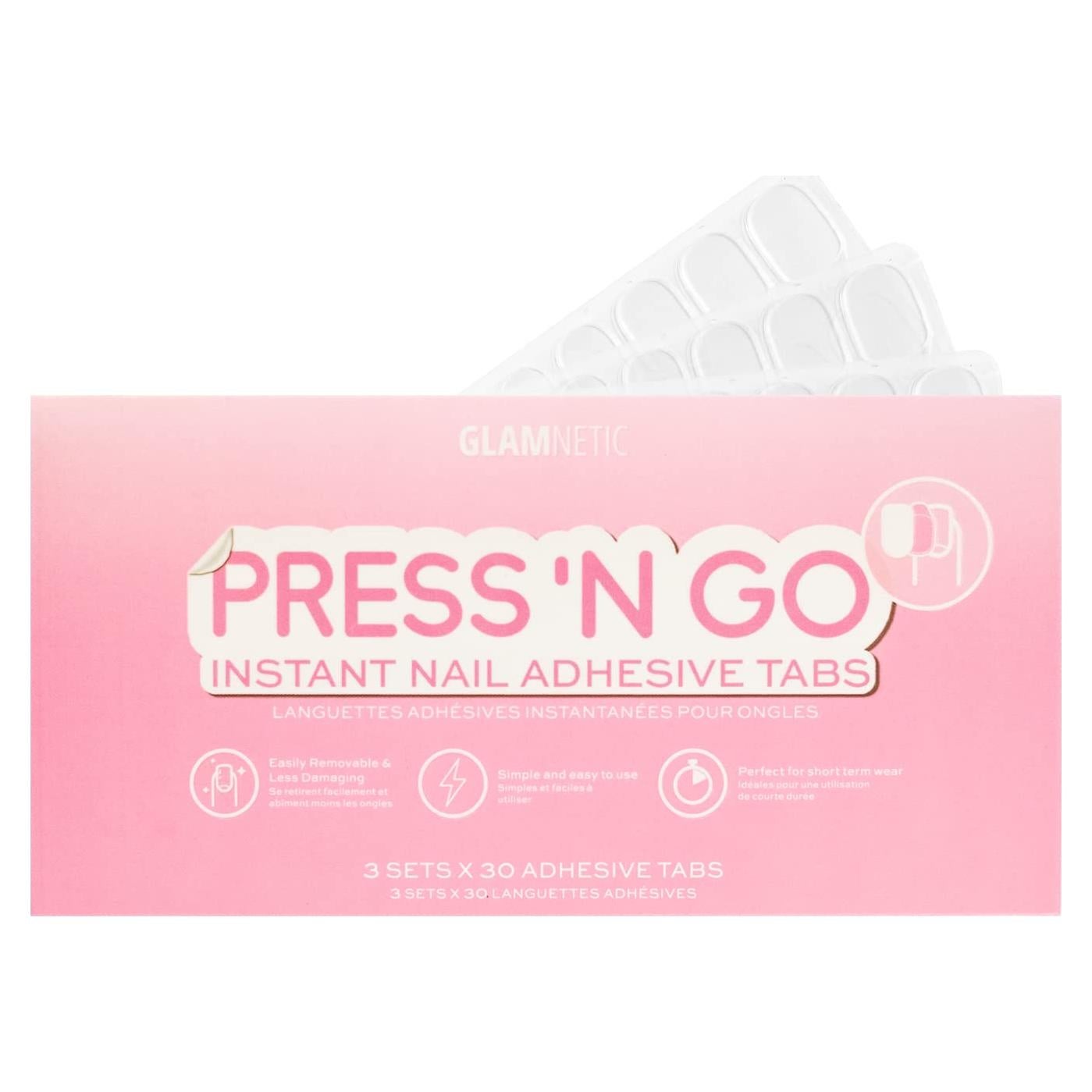 Glamnetic Prensa 'n Ir Adhesivos para Uñas - 90 Piezas