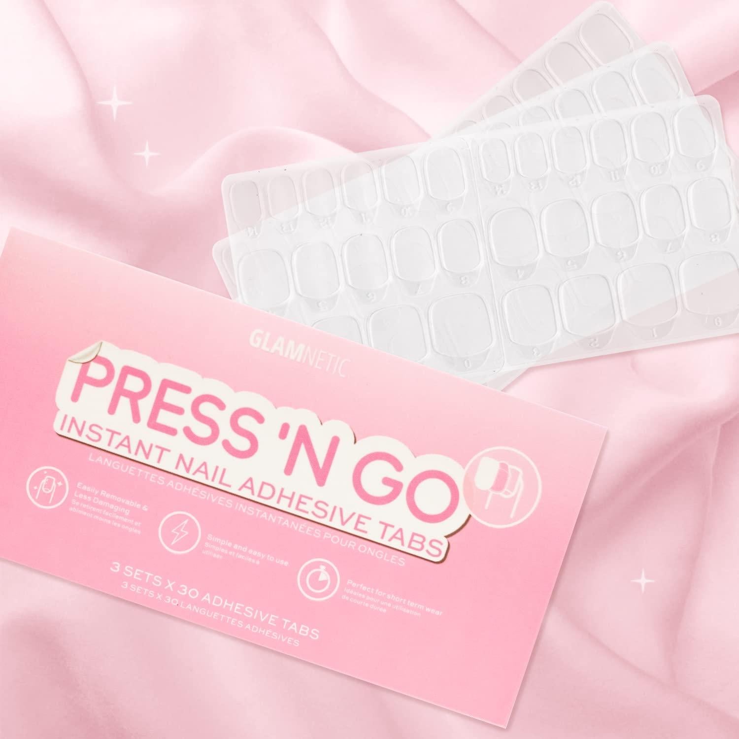 Glamnetic Prensa 'n Ir Adhesivos para Uñas - 90 Piezas