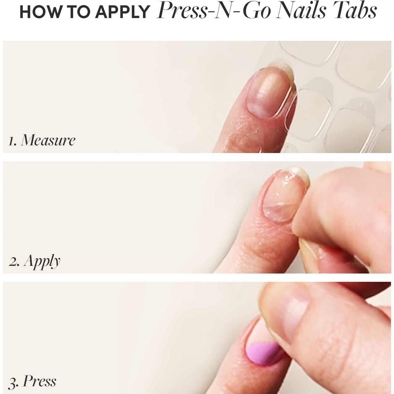 Glamnetic Prensa 'n Ir Adhesivos para Uñas - 90 Piezas