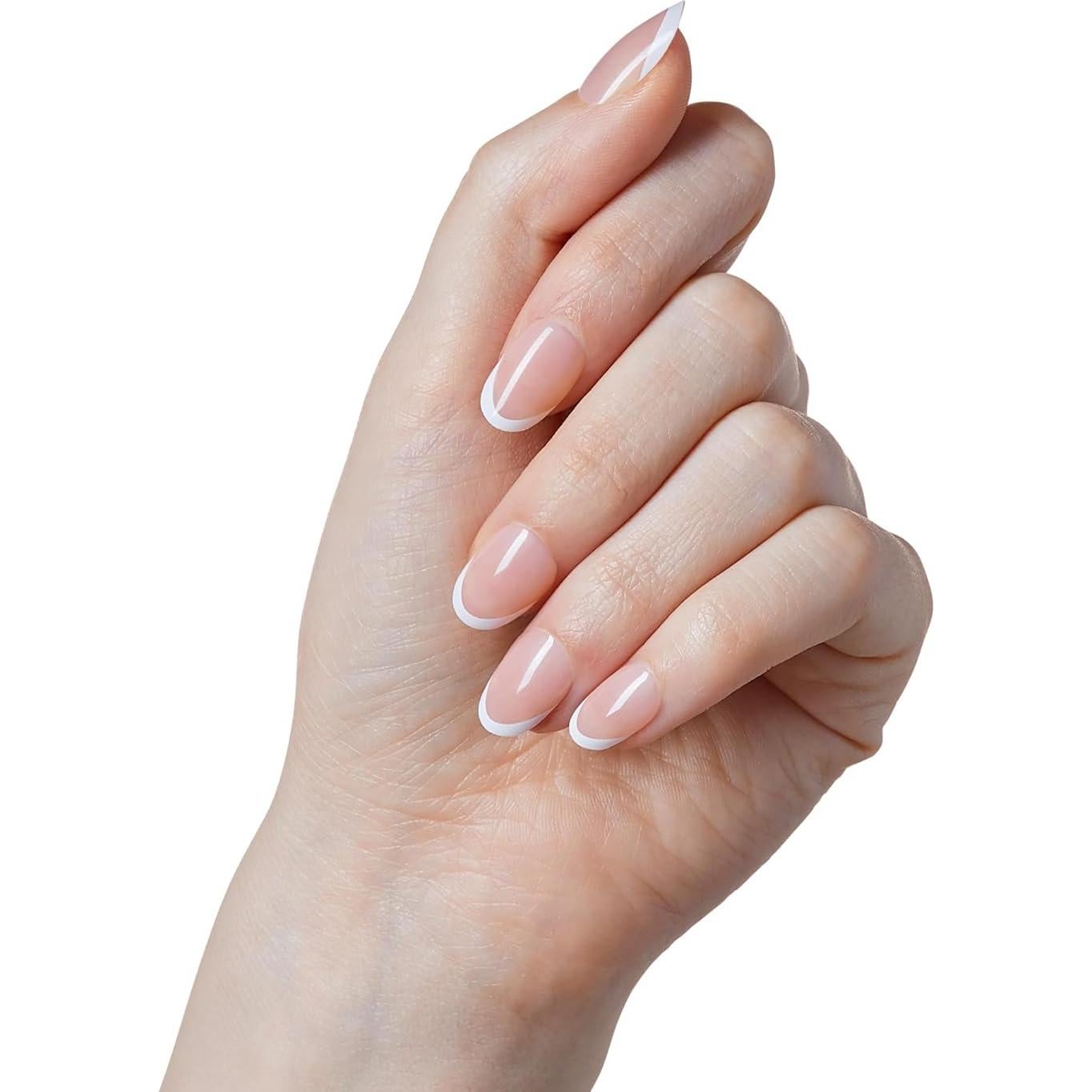 Uñas Postizas KISS Classy Cortas Ovaladas 28 Uñas + Pegamento