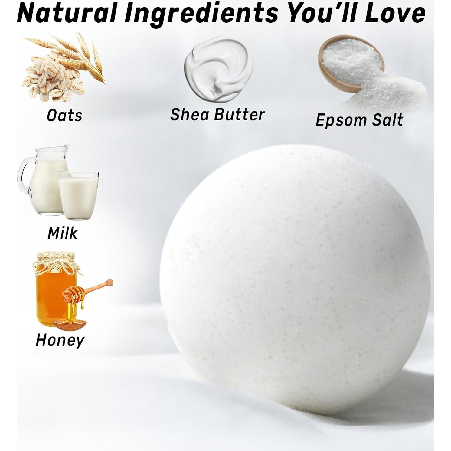 Bombas de Baño de Colágeno New Miuz - Avena y Miel - 3 Unidades