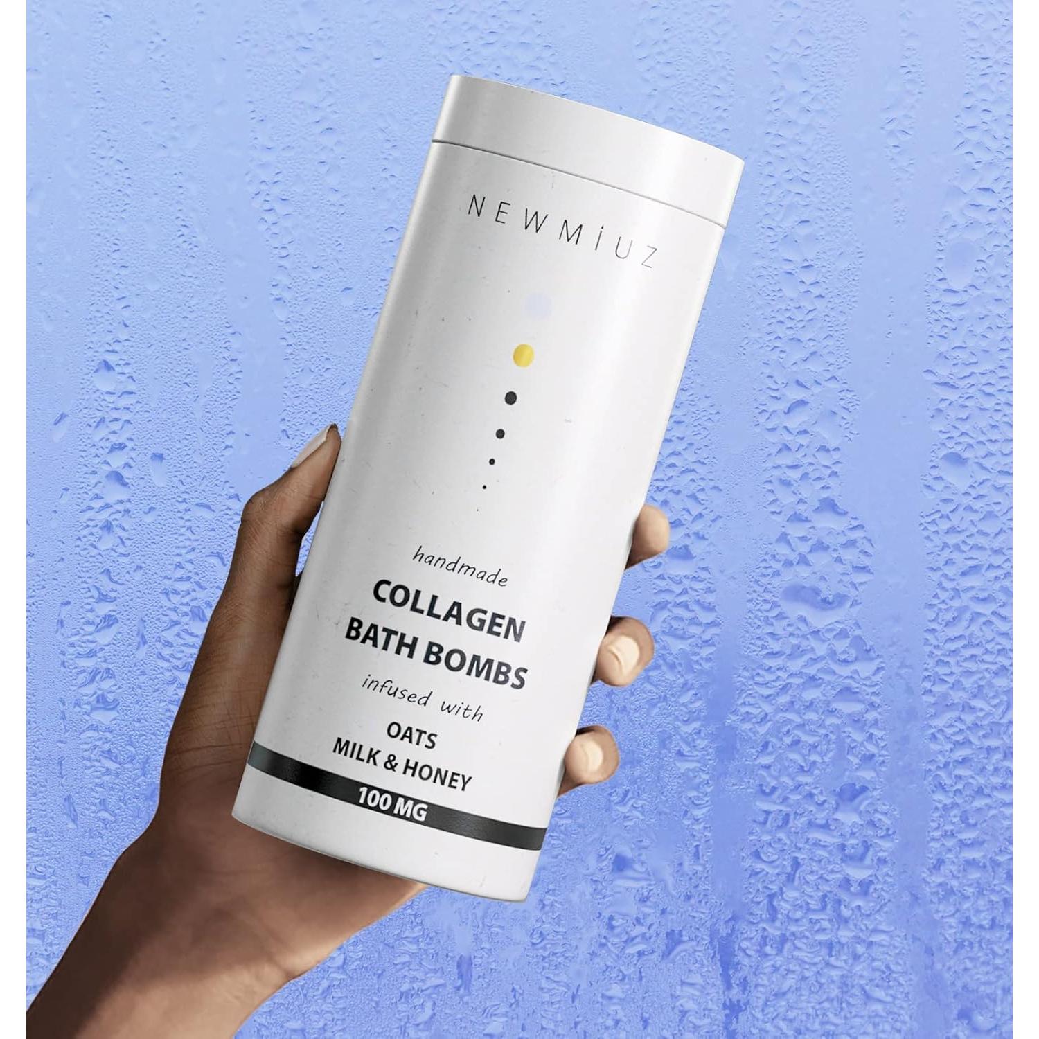 Bombas de Baño de Colágeno New Miuz - Avena y Miel - 3 Unidades