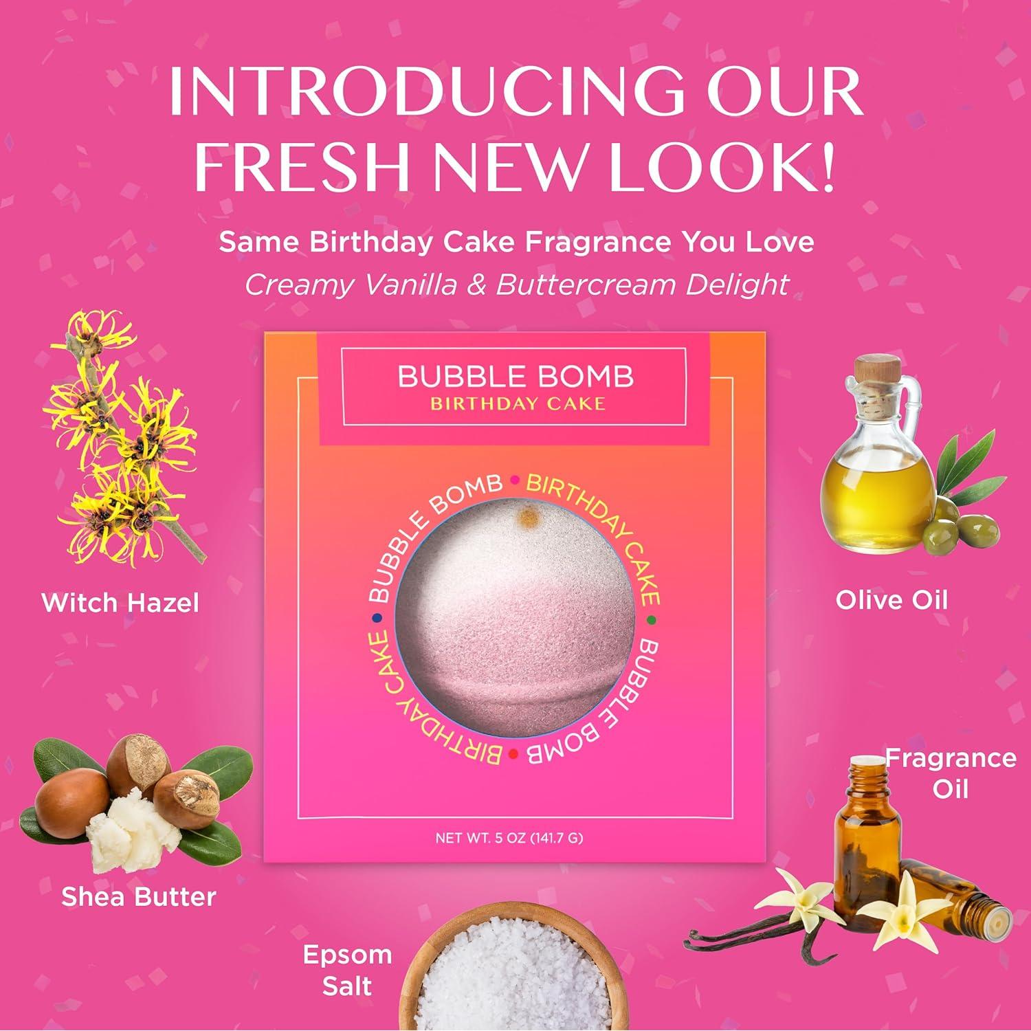 Bombas de Baño Efervescentes Dos Hermanas - Pastel de Cumpleaños