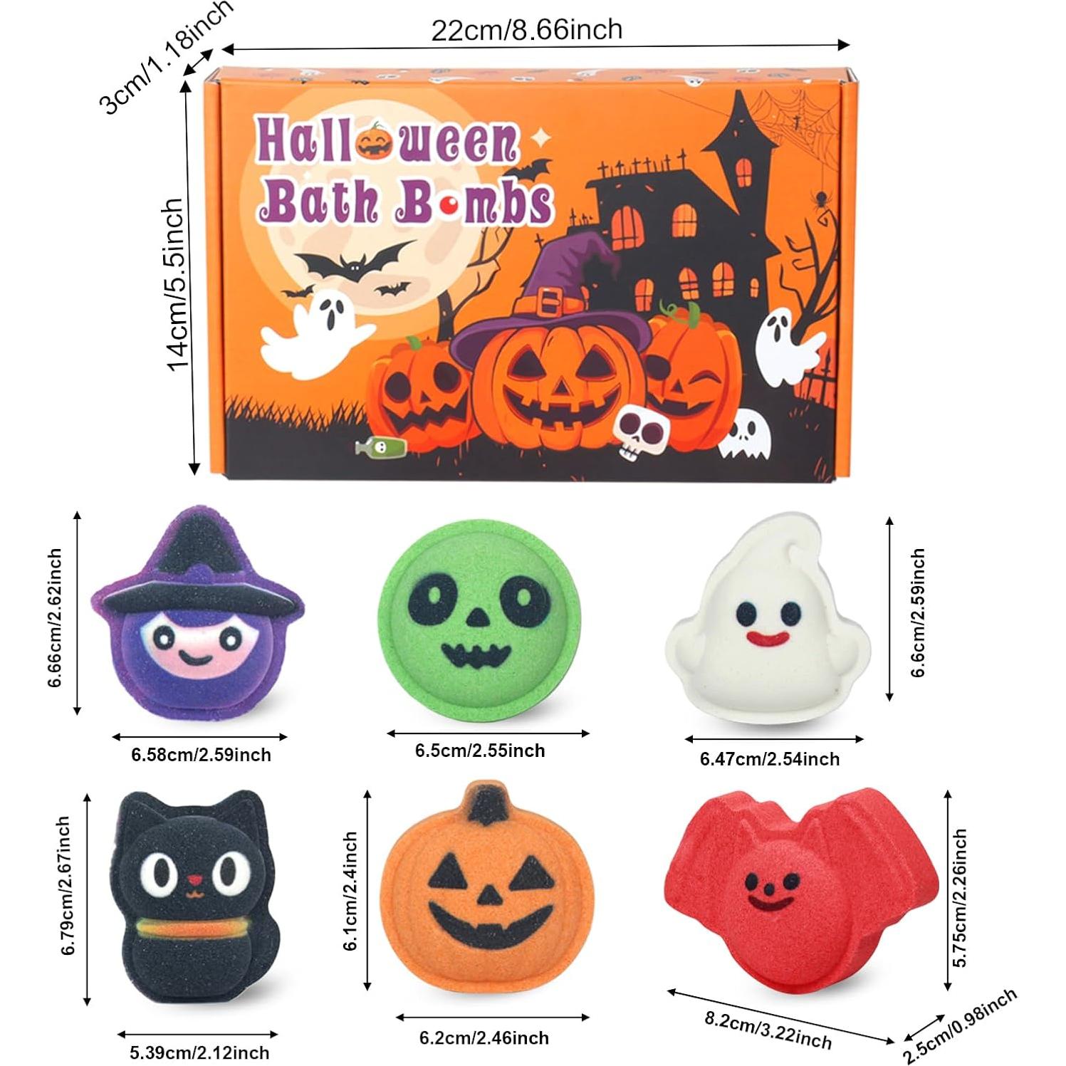 Set de 6 Bombas de Baño Halloween WARMLIFE - Hechas a Mano
