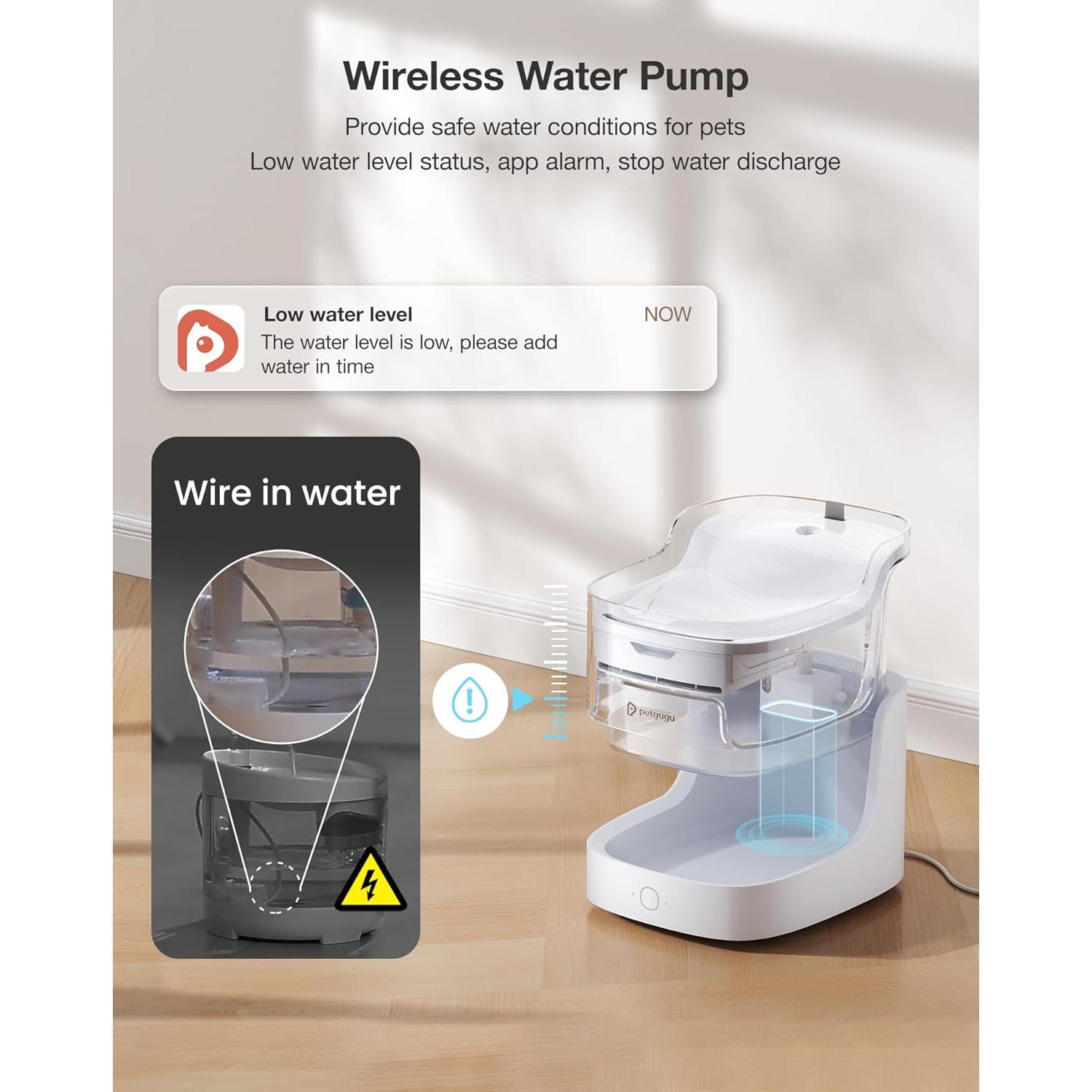 Fuente de Agua Automática para Gatos PETGUGU 2L con Filtros