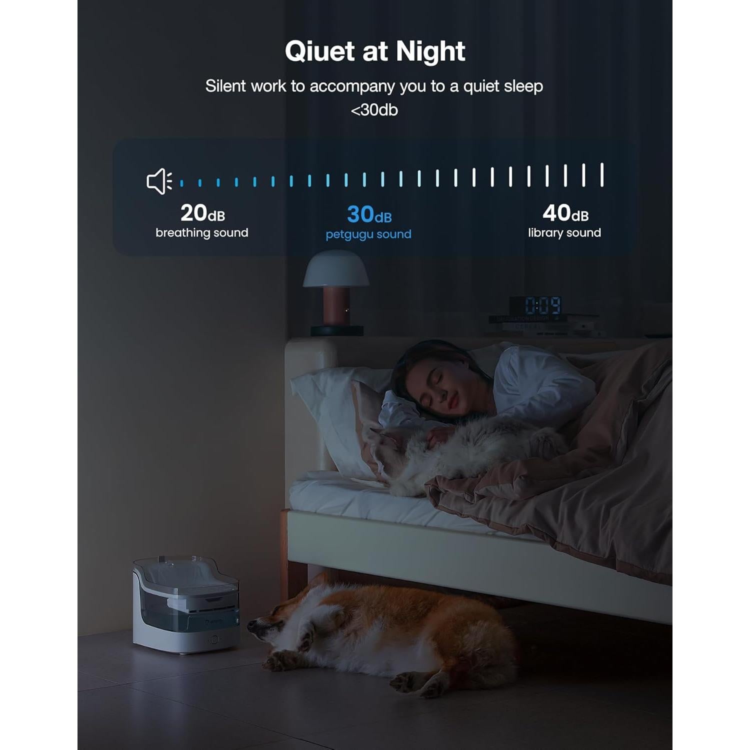 Fuente de Agua Automática para Gatos PETGUGU 2L con Filtros