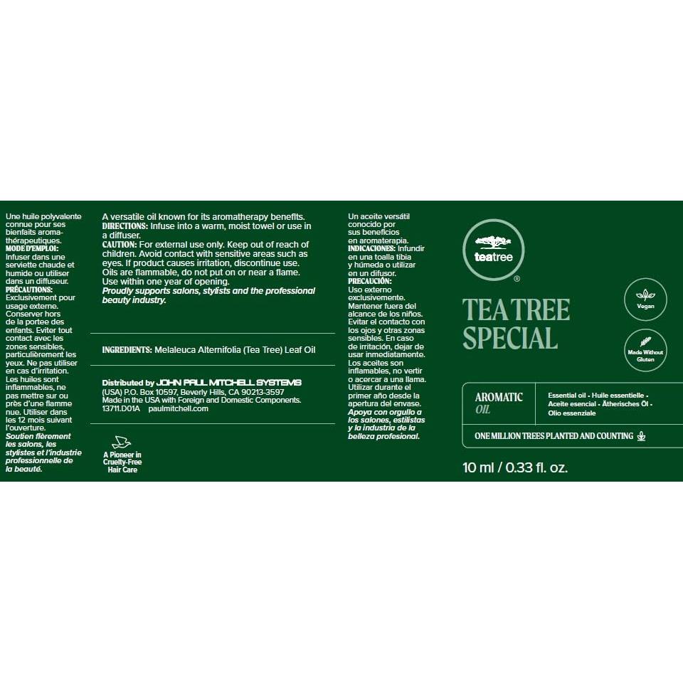 Aceite Aromático de Árbol de Té John Paul Mitchell 9.75 ml