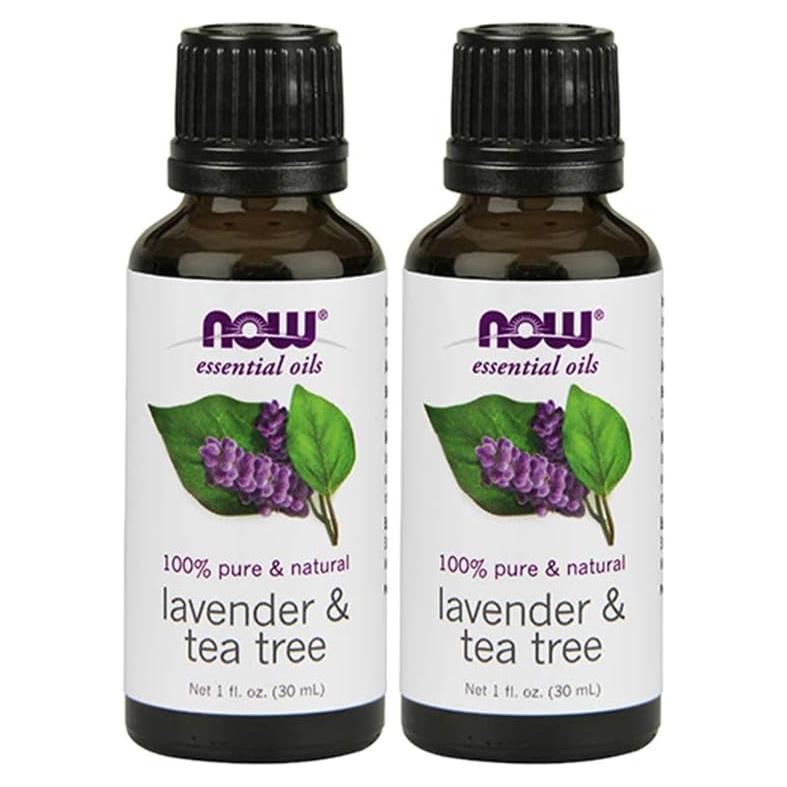 Aceite Esencial de Lavanda y Árbol de Té NOW 29.57 ml (Paquete de 2)