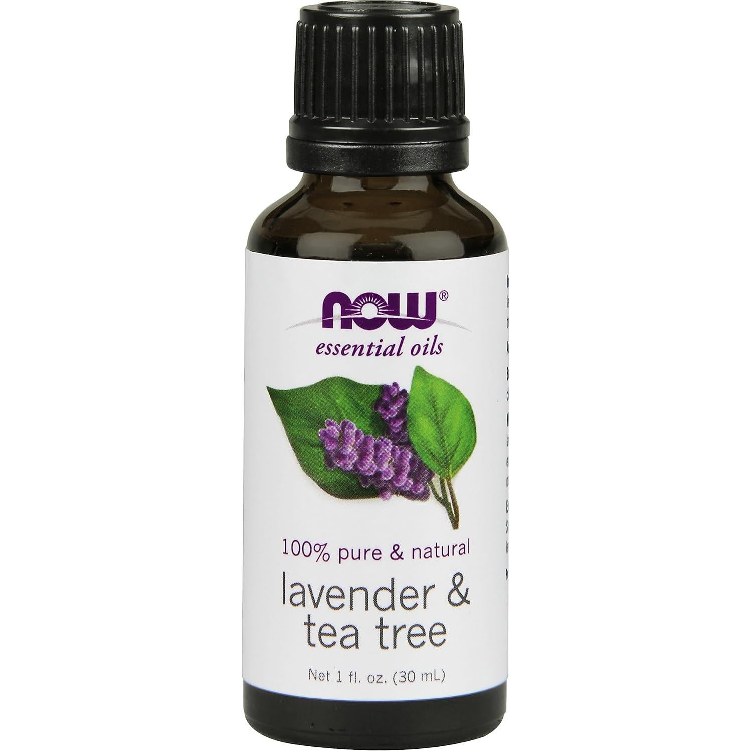 Aceite Esencial de Lavanda y Árbol de Té NOW 29.57 ml (Paquete de 2)