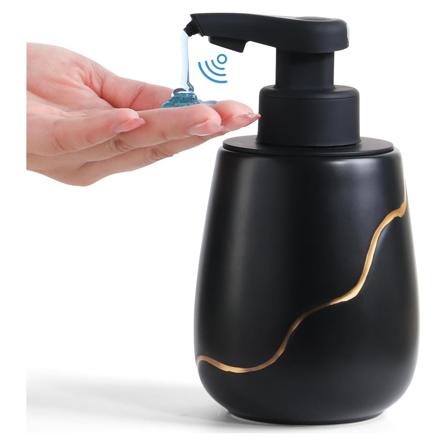 Dispensador Automático de Jabón BosilunLife Cerámico Negro