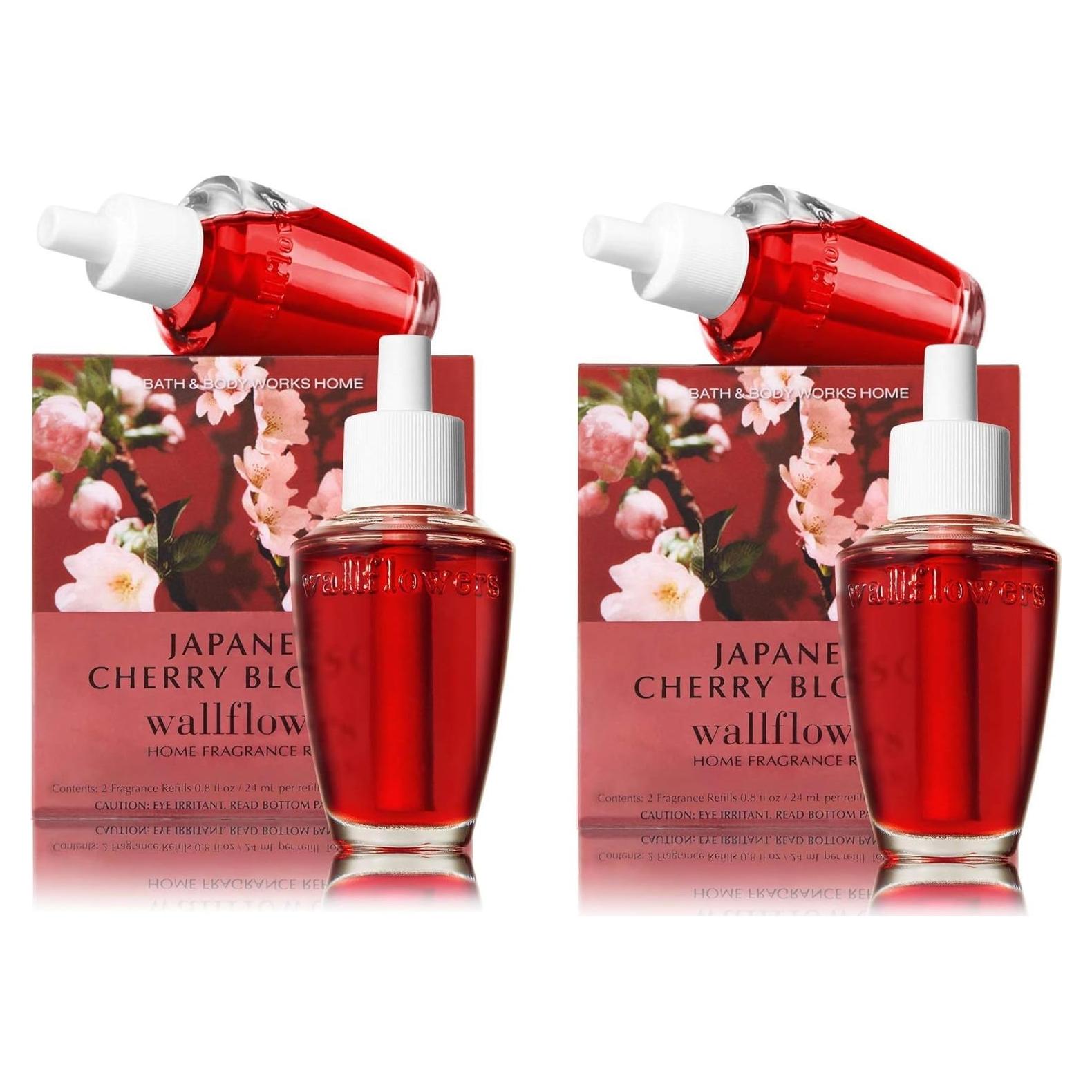 Recargas Wallflower Bath & Body Works - Flor de Cerezo Japonés - 4 Bombillas