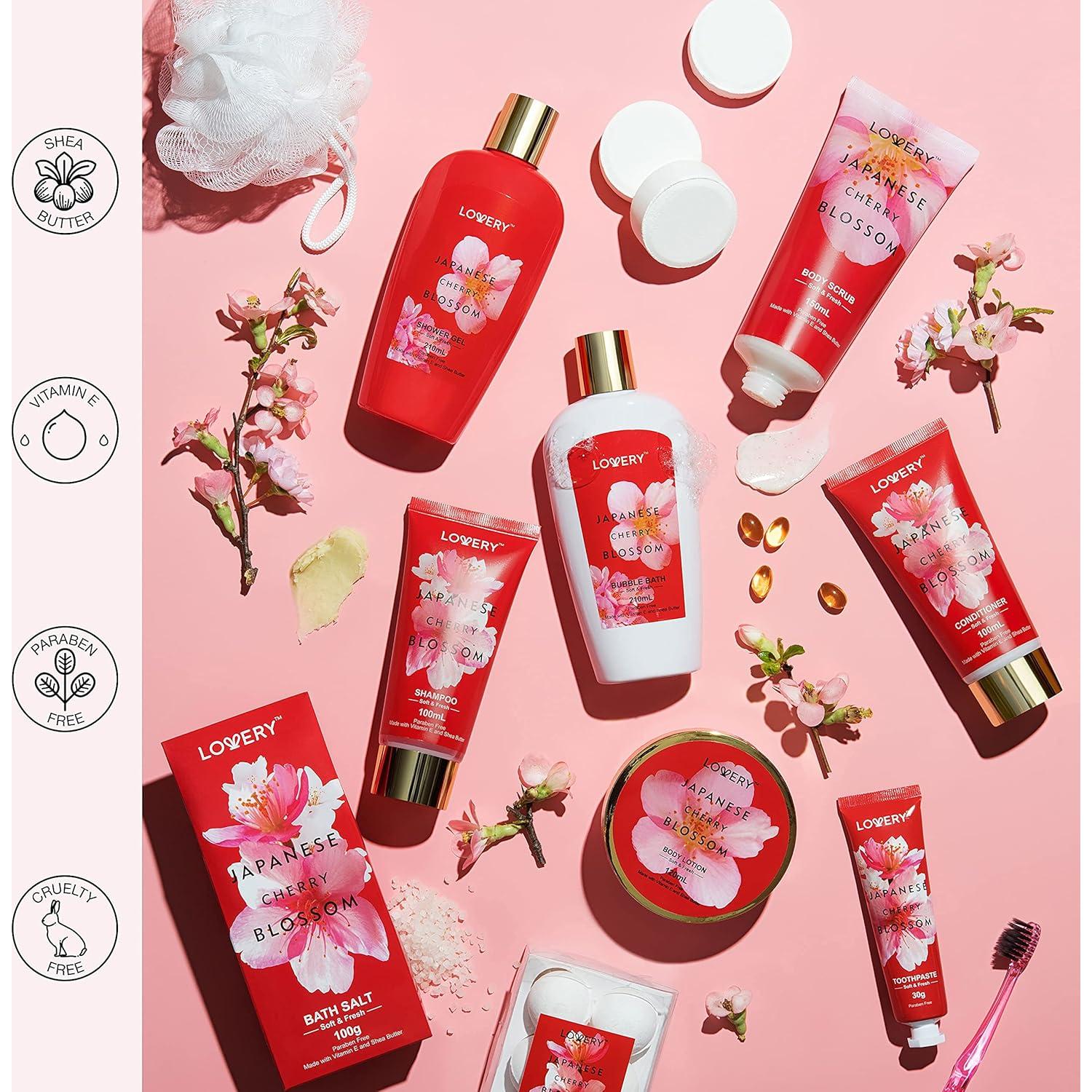 Juego de Spa en Casa Lovery 25 Piezas Flor de Cerezo