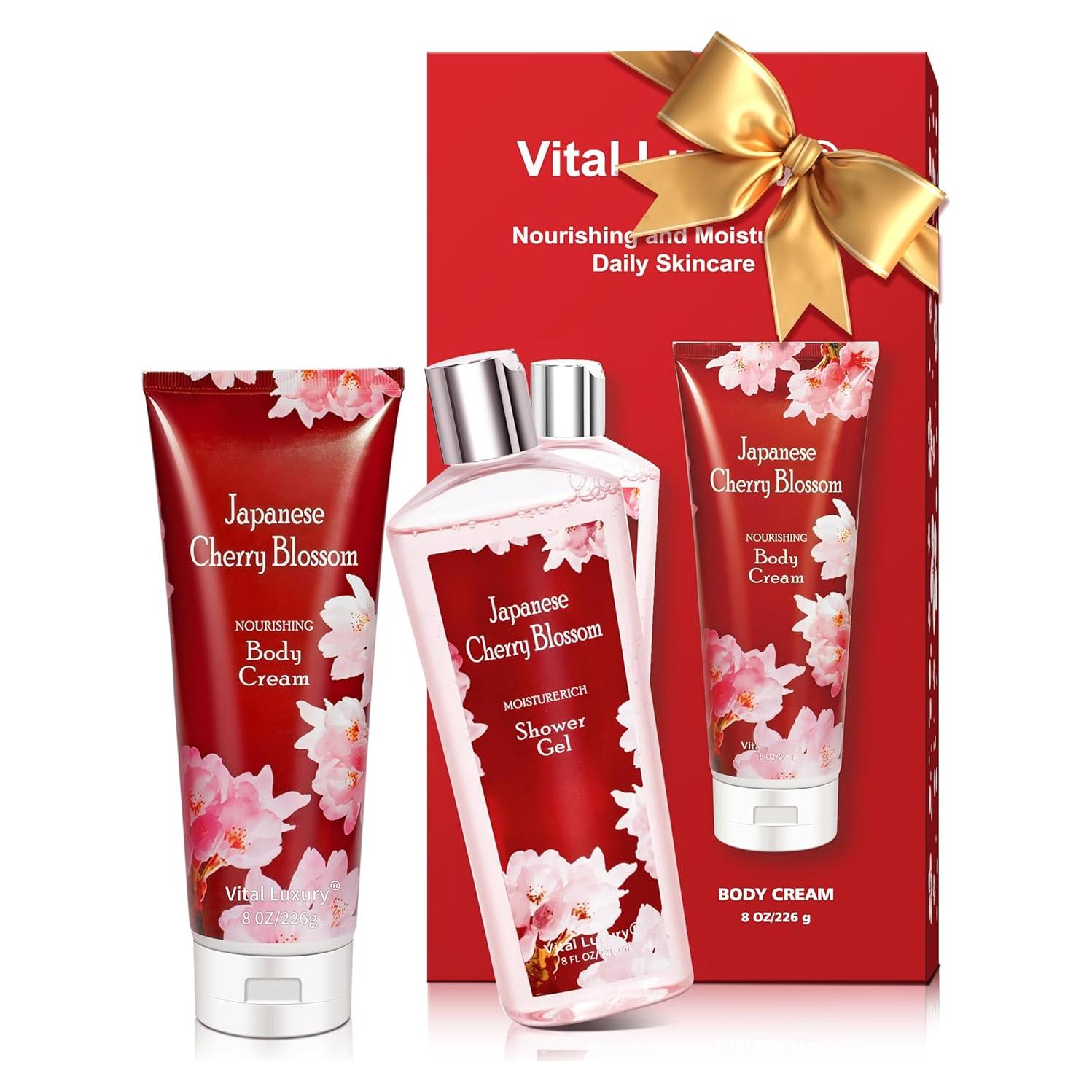 Set de Baño Flor de Cerezo Japonés - Gel de Ducha y Crema 236mL