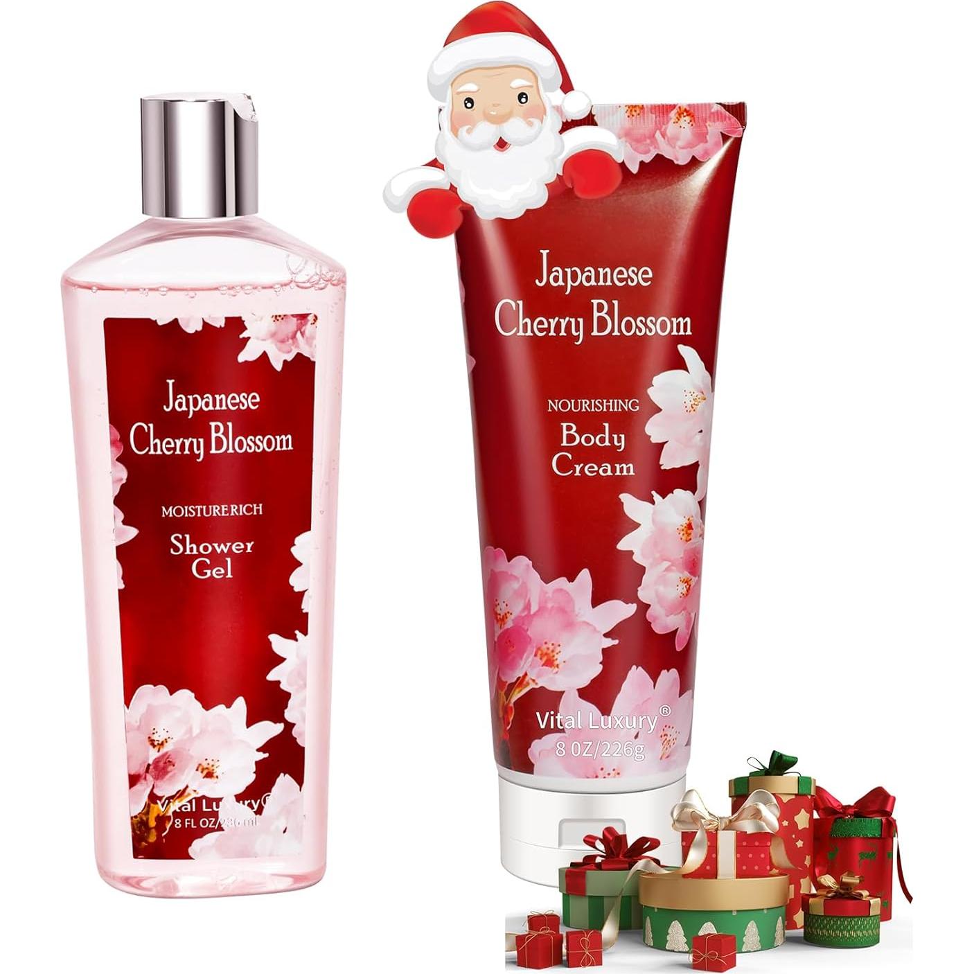 Set de Baño Flor de Cerezo Japonés - Gel de Ducha y Crema 236mL