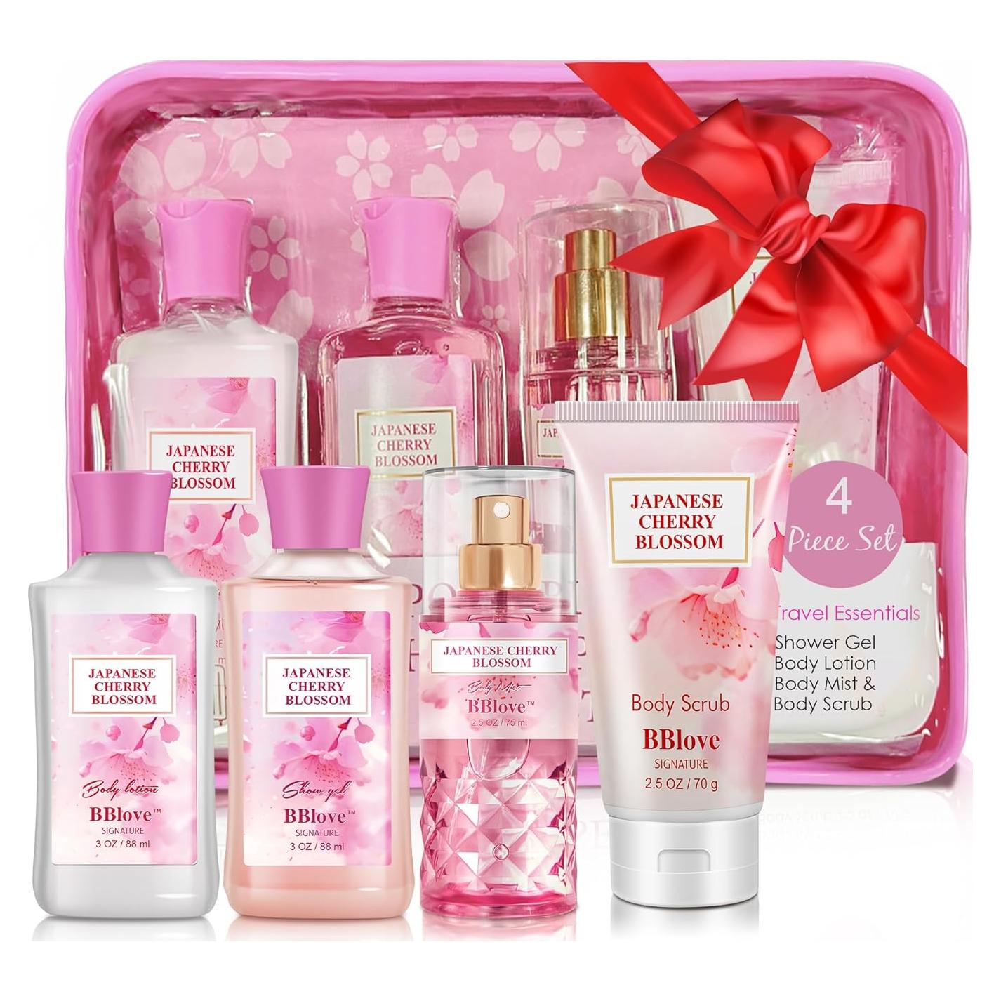 Set de Regalo de Baño y Cuerpo BBlove Flor de Cerezo 4 Piezas