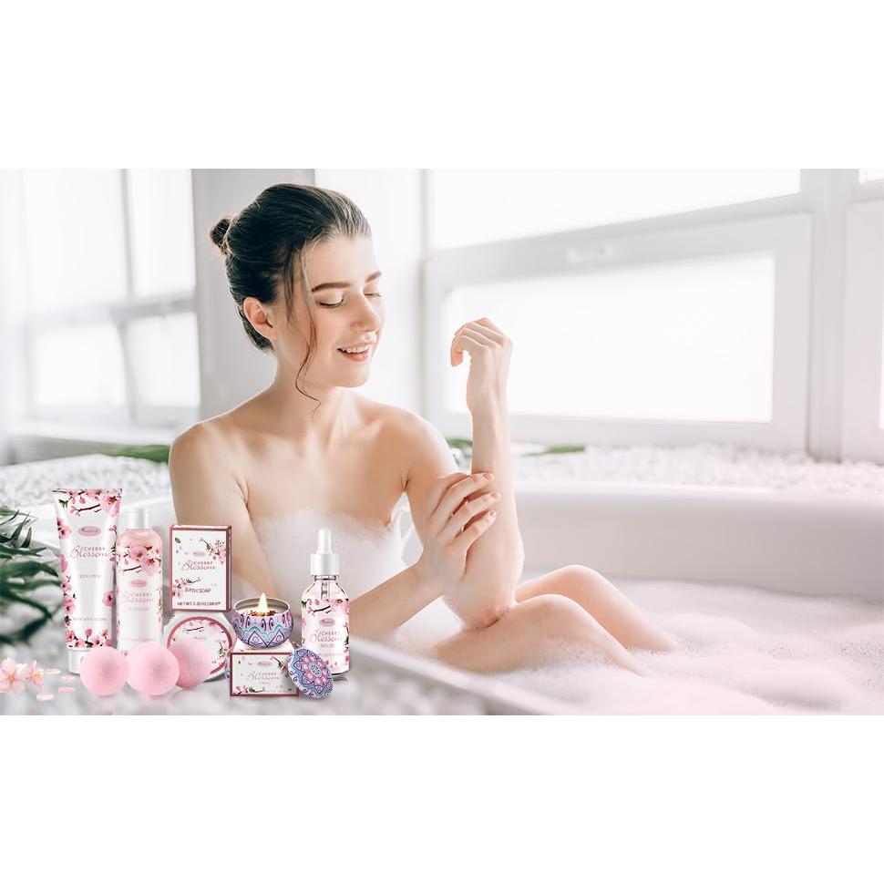 Juego de Regalo de Baño y Cuerpo Beautifier 7 Piezas Flor de Cerezo