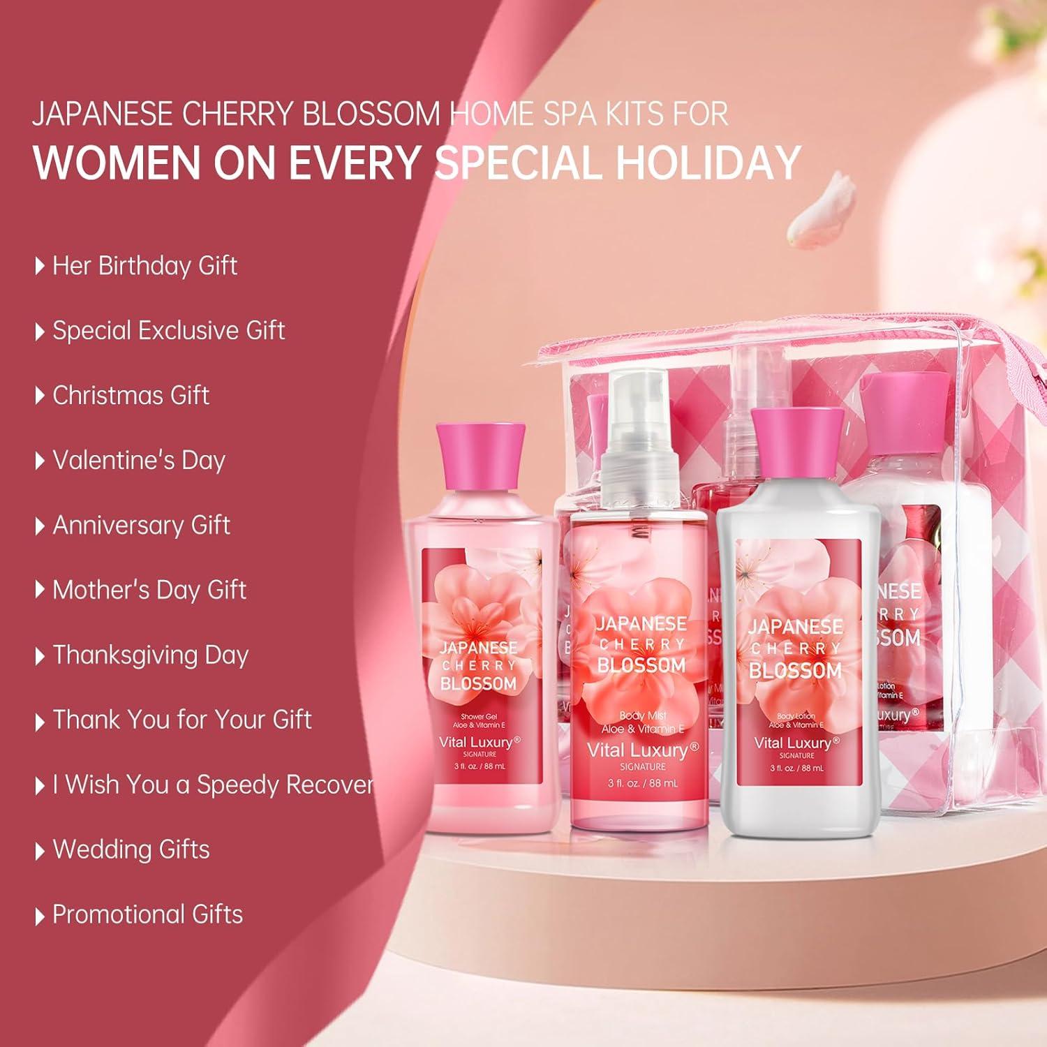 Juego de Regalo de Baño Flor de Cerezo Japonesa - PP Beauty
