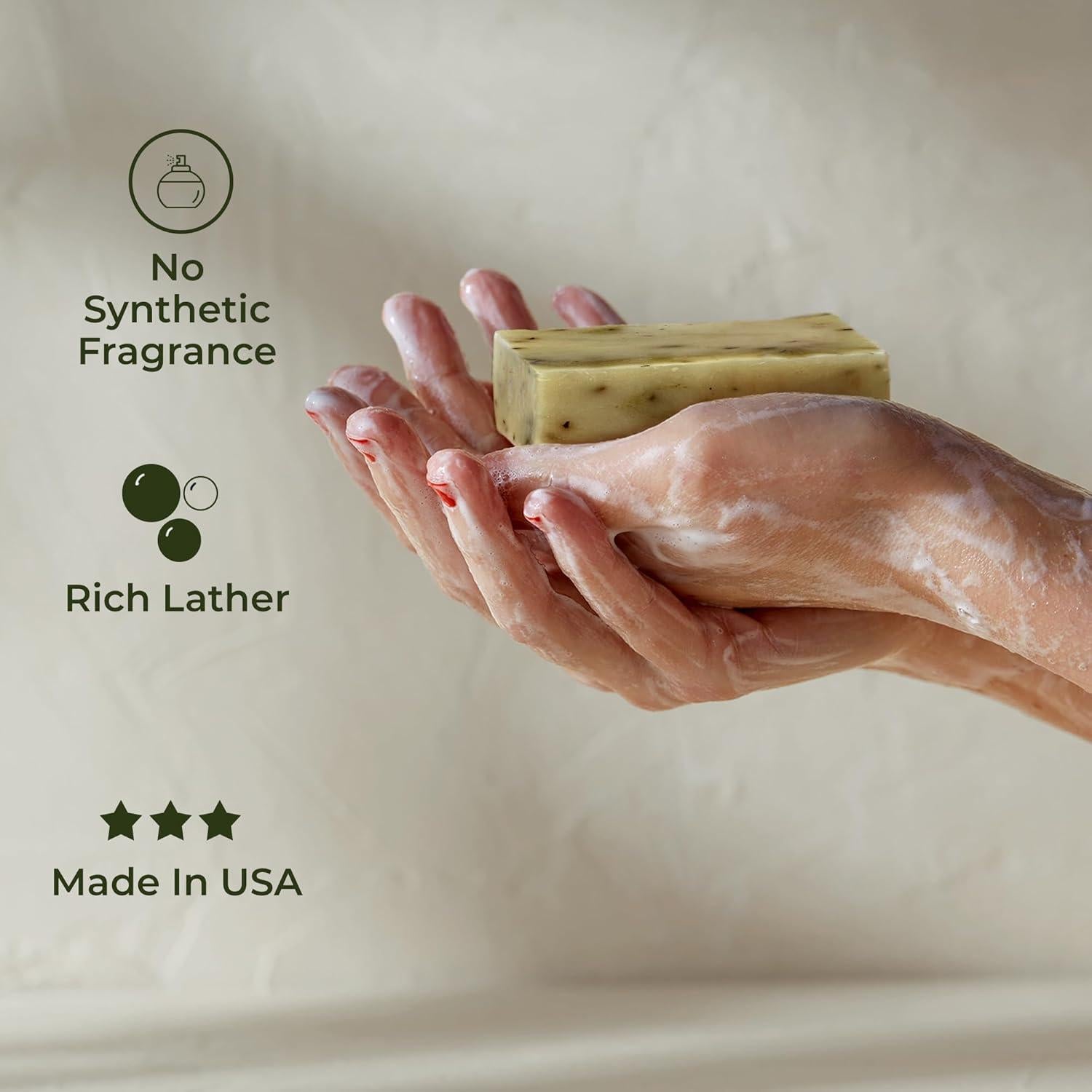 Jabón de Menta y Árbol de Té Sulina Shop - Hidratante 4 Pzas