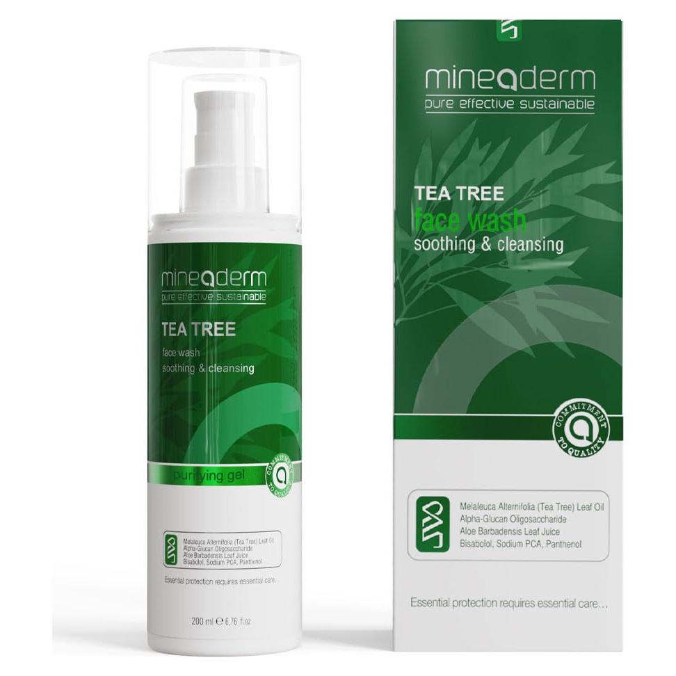 Limpiador Facial Mineaderm 200ml - Árbol de Té y Aloe Vera