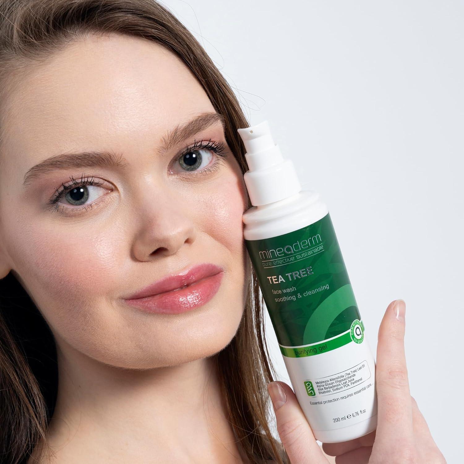 Limpiador Facial Mineaderm 200ml - Árbol de Té y Aloe Vera