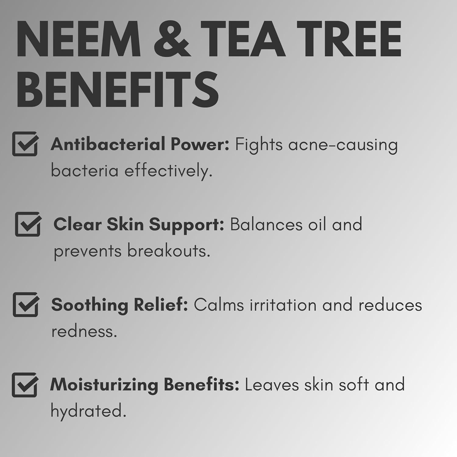 Jabón de Leche de Cabra Neem y Árbol de Té 226.8g Hecho a Mano