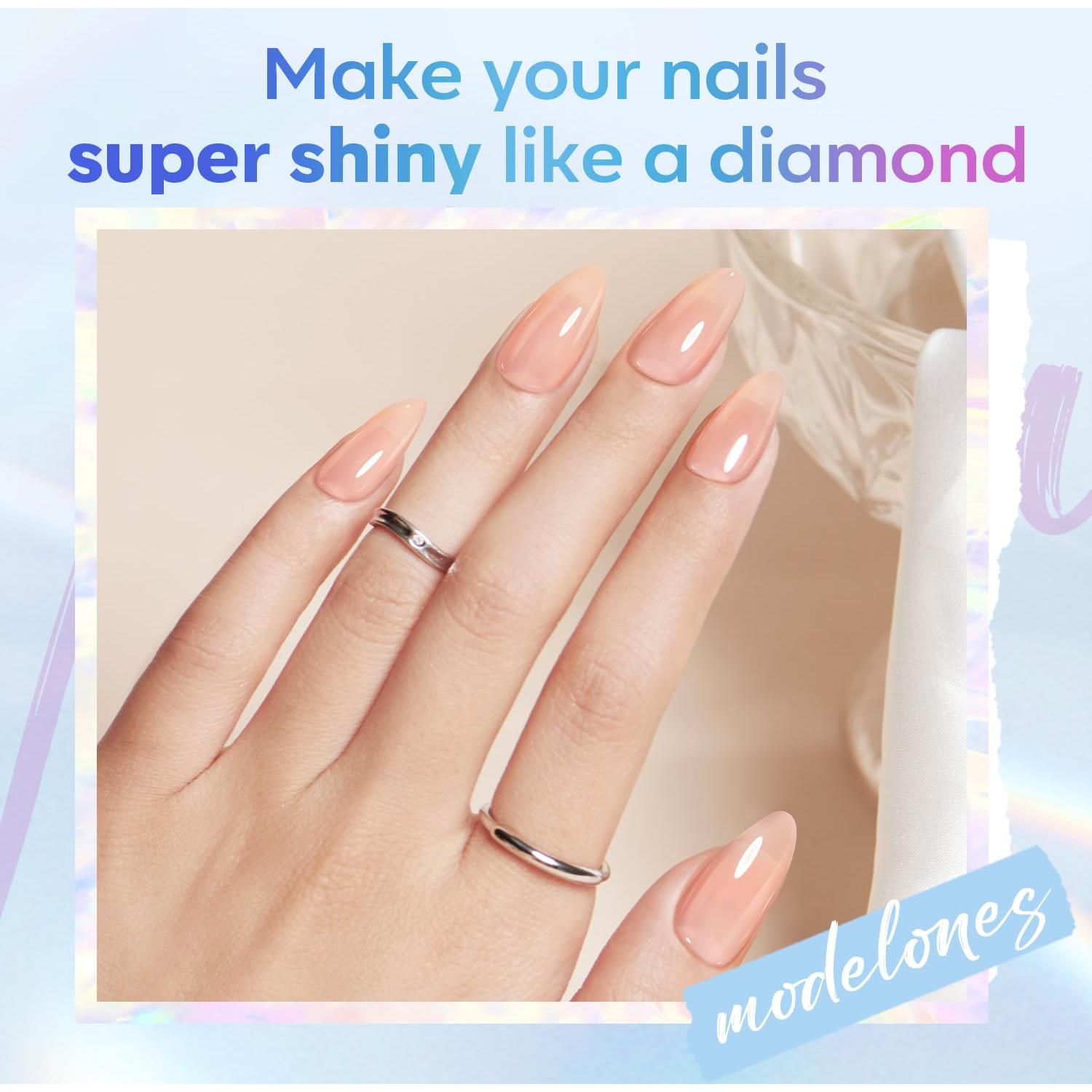 Set de Esmalte de Uñas en Gel Modelones 15 ml Base y Top Coat