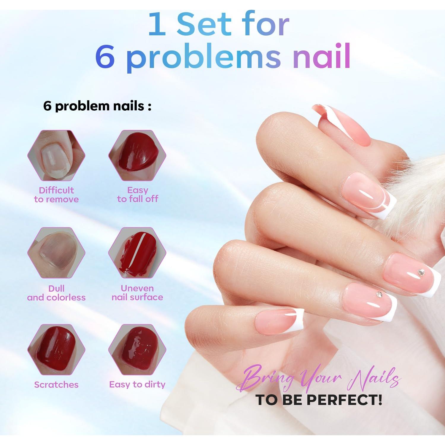 Set de Esmalte de Uñas en Gel Modelones 15 ml Base y Top Coat