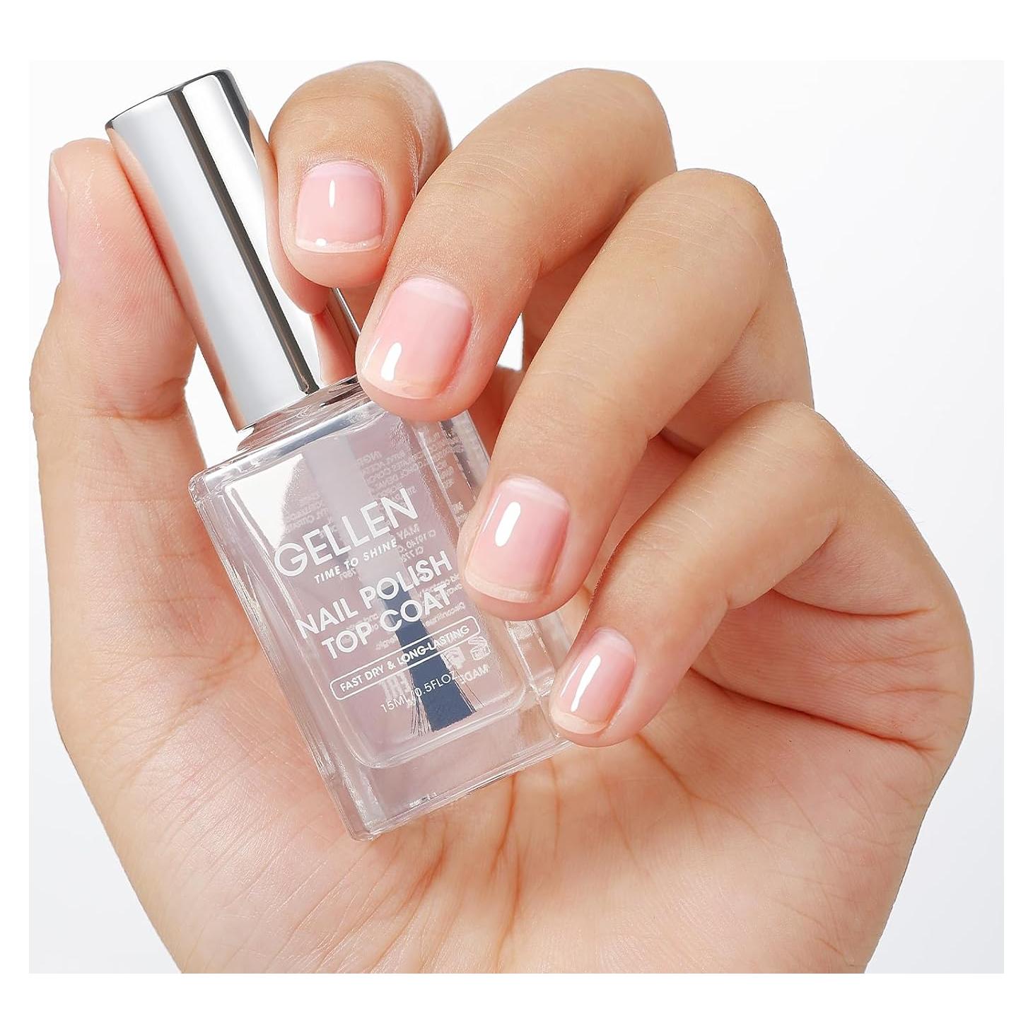 Esmalte de Uñas Top Coat Brillante Gellen 15ml Secado Rápido