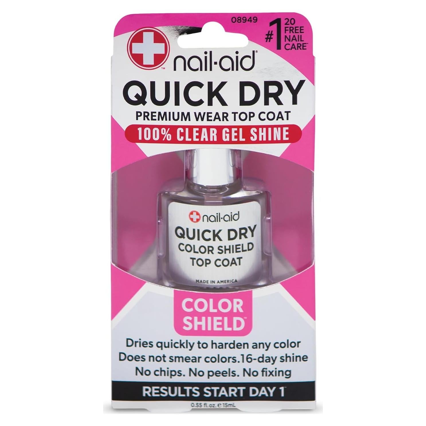 Capa Superior Secado Rápido Nail-Aid 16.5 ml Brillo Vidrio