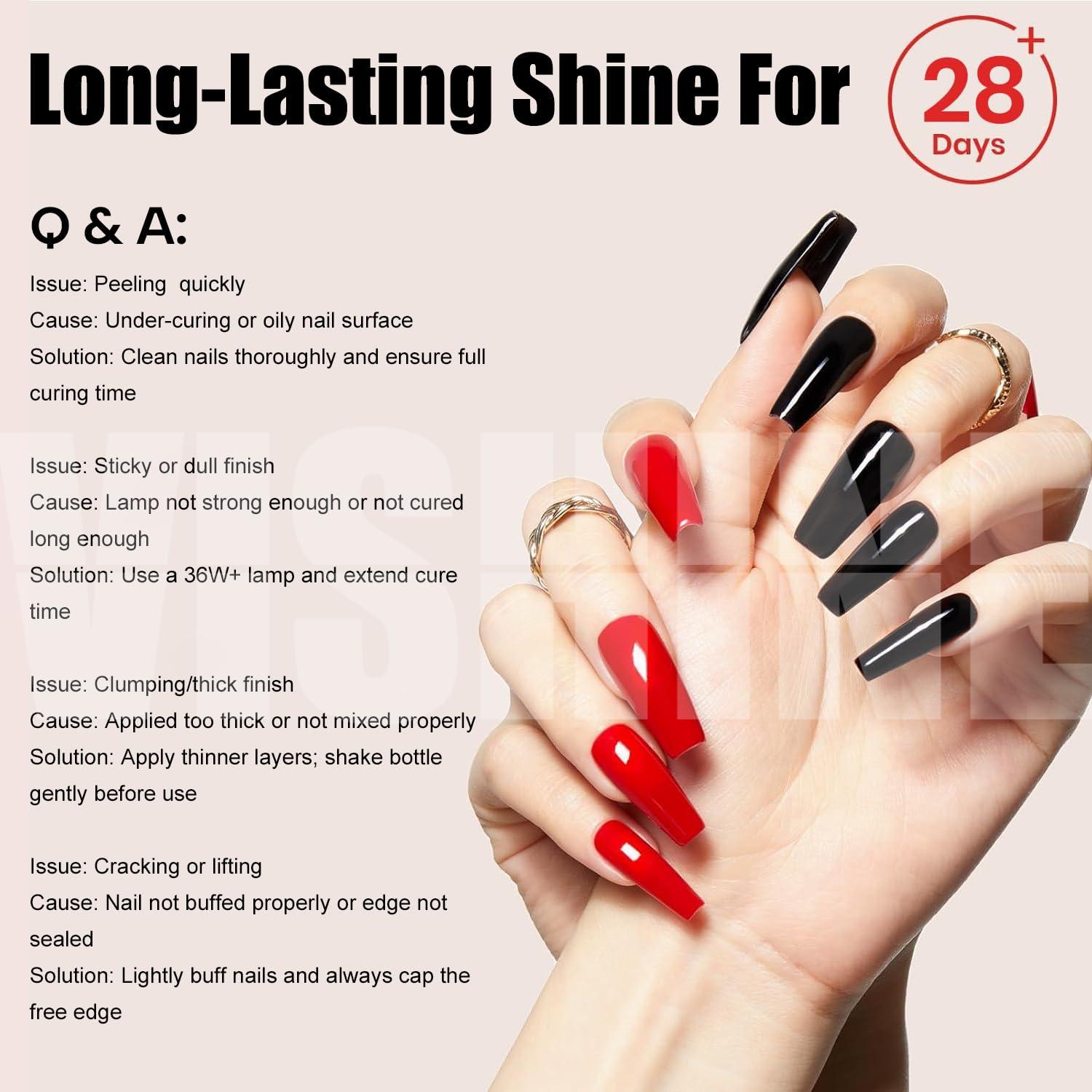 Top Coat Gel Vishine 15ml Brillo Alto Secado Rápido