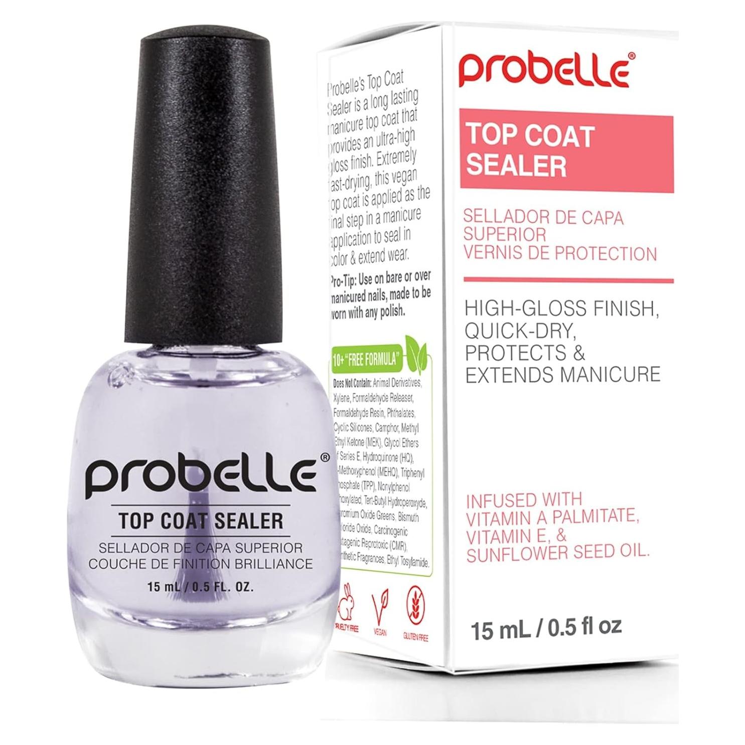 Sellador de Capa Superior Probelle 15 mL - Esmalte Secado Rápido
