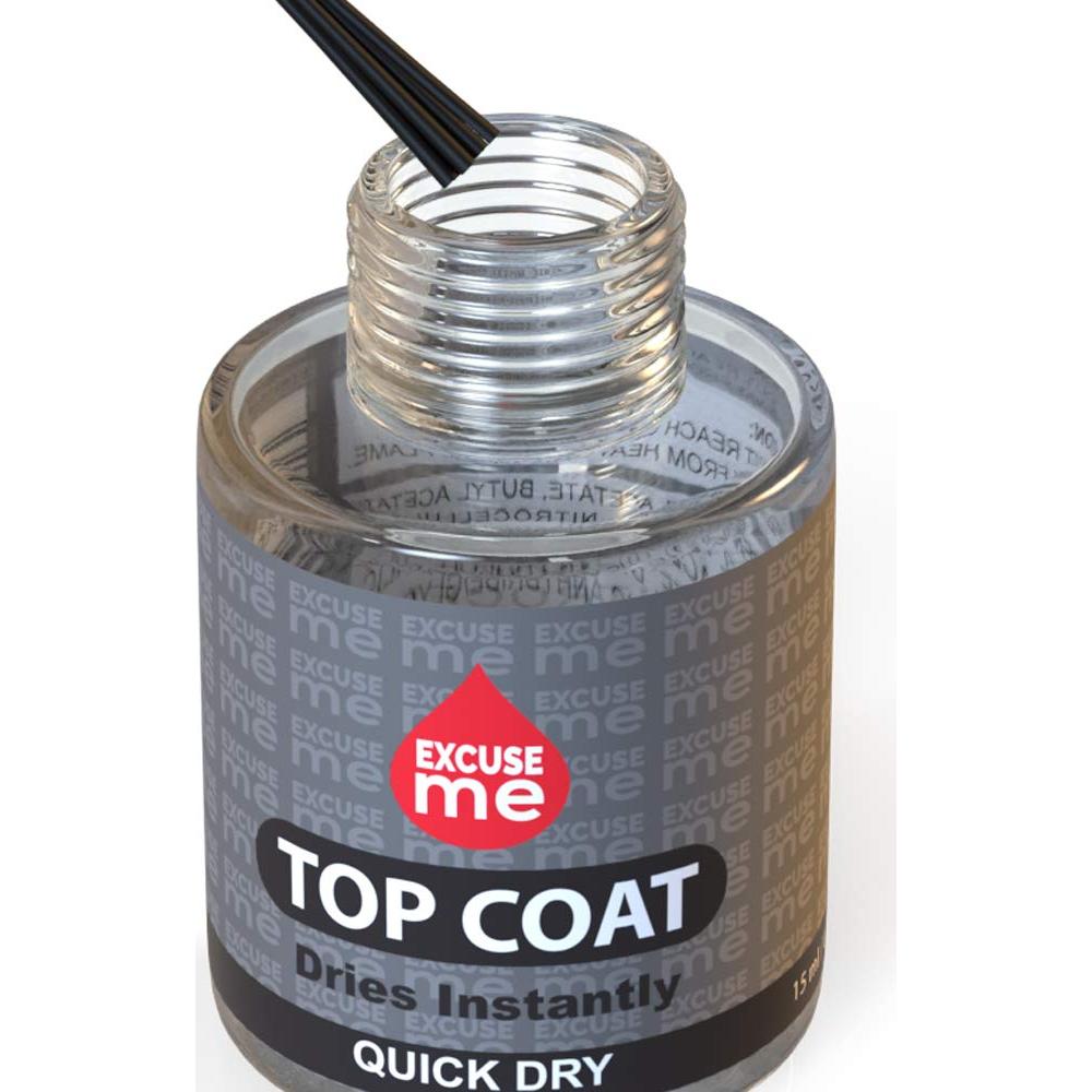 Set de Esmalte Rápido Excuse Me 15 ml - Top Coat y Base Coat