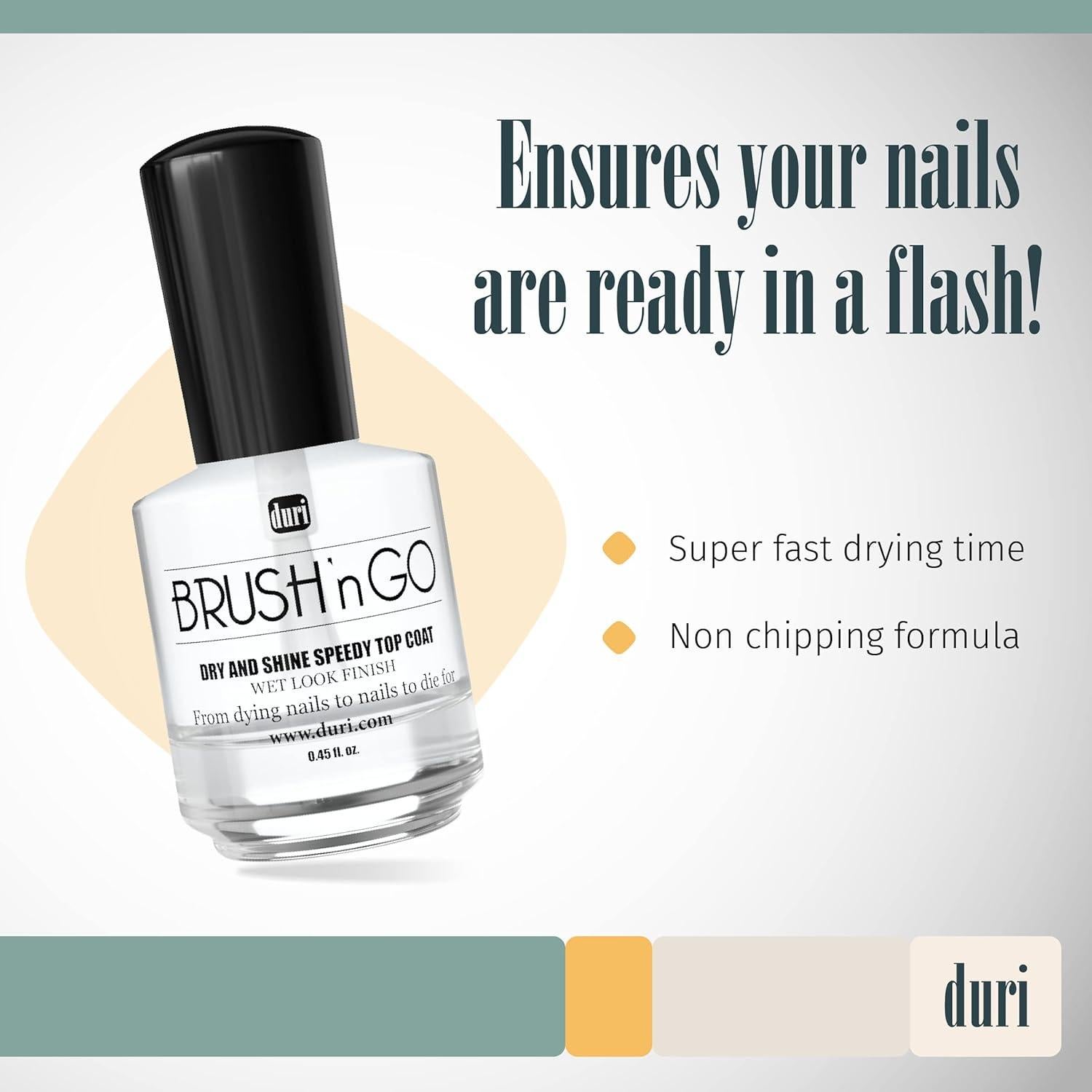 Esmalte de Uñas Secado Rápido Duri Brush'n Go 15 ml