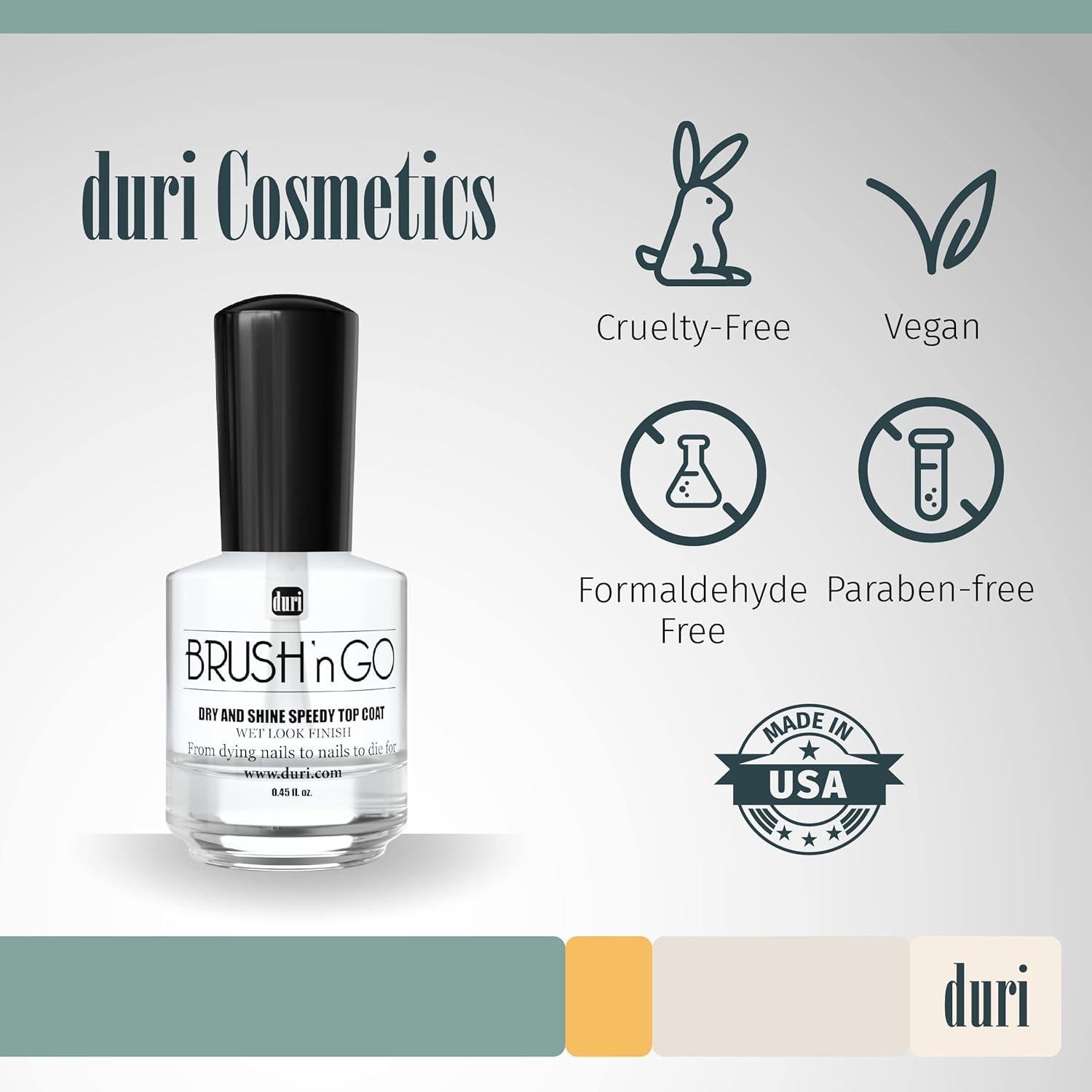 Esmalte de Uñas Secado Rápido Duri Brush'n Go 15 ml