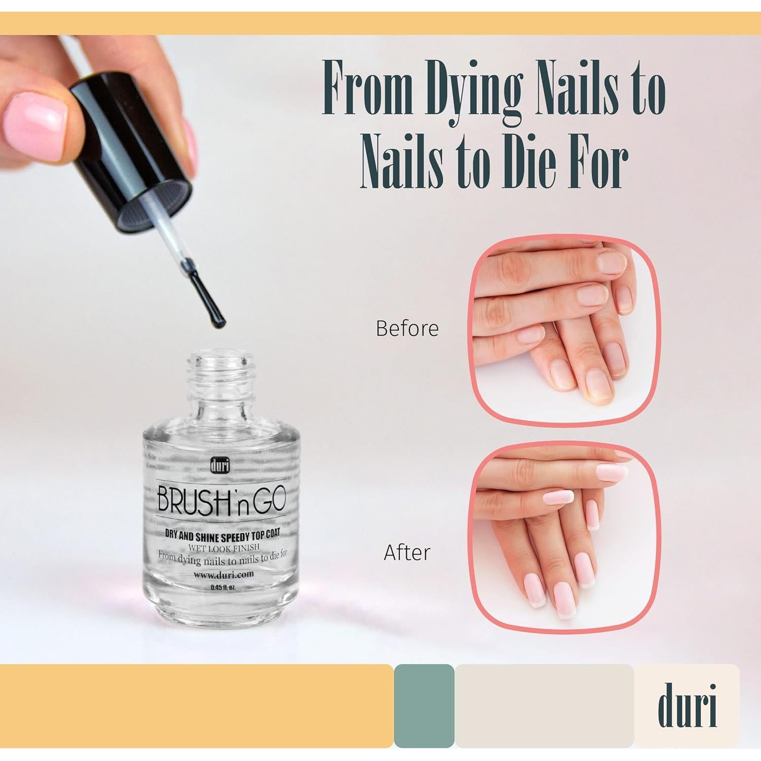 Esmalte de Uñas Secado Rápido Duri Brush'n Go 15 ml