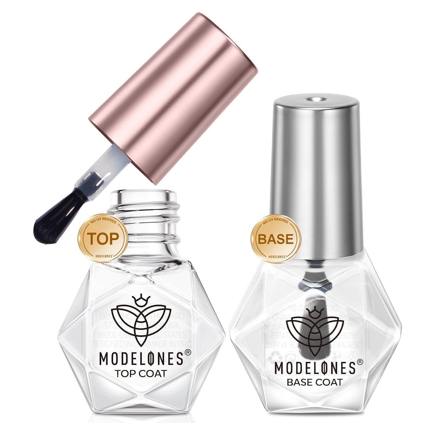 Set Esmalte de Uñas Base y Top Coat Modelones 5 ml x2