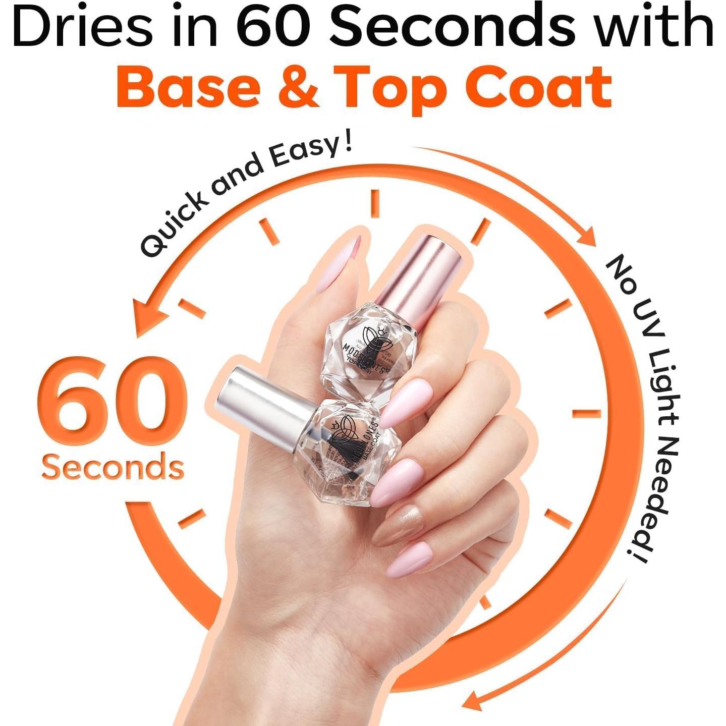 Set Esmalte de Uñas Base y Top Coat Modelones 5 ml x2