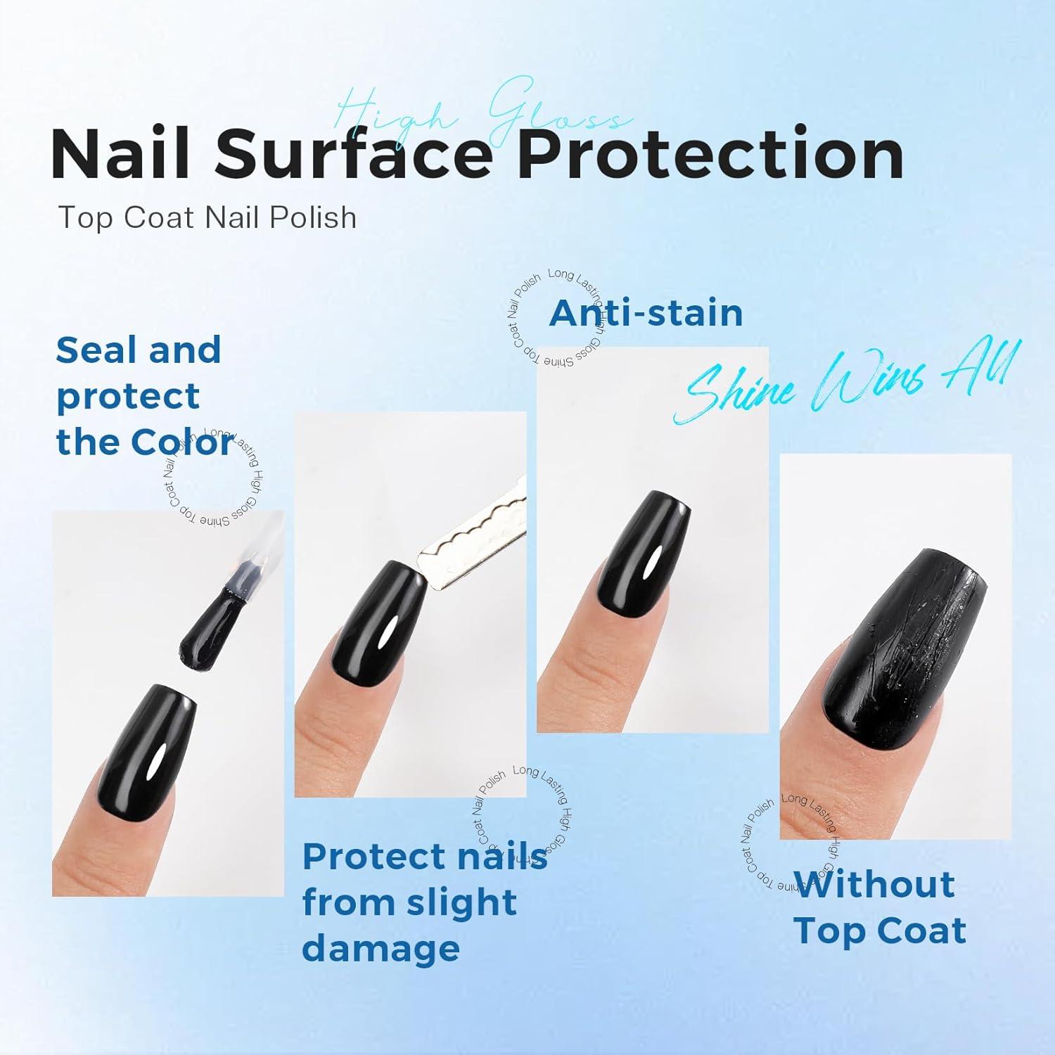 Capa Superior Esmalte de Uñas Morovan Transparente Secado Rápido