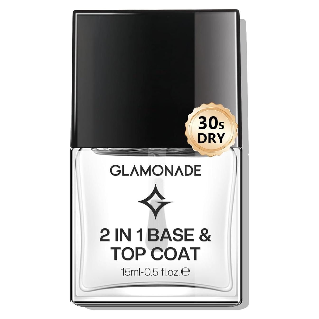 Esmalte de Uñas Base y Top Coat MRV 2 en 1 Secado Rápido