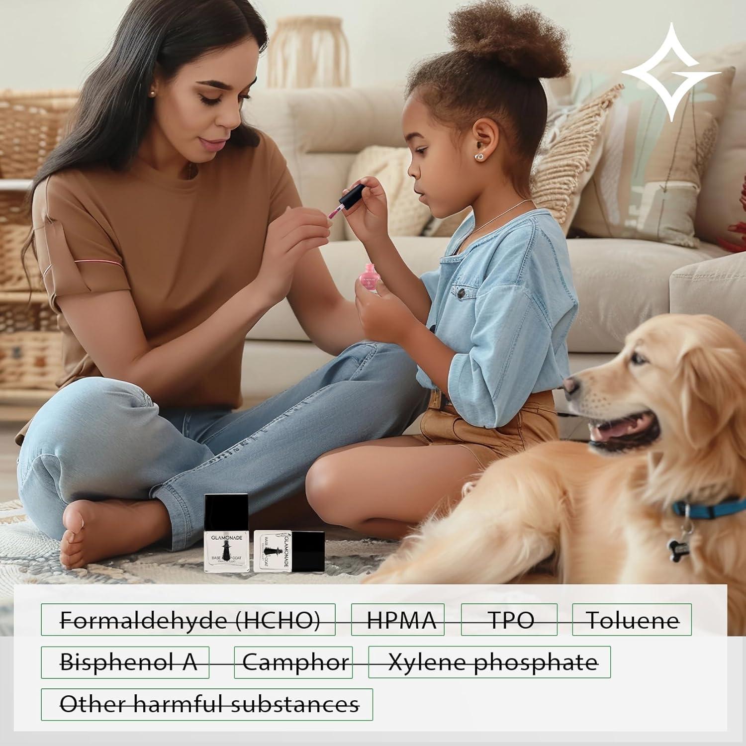 Esmalte de Uñas Base y Top Coat MRV 2 en 1 Secado Rápido