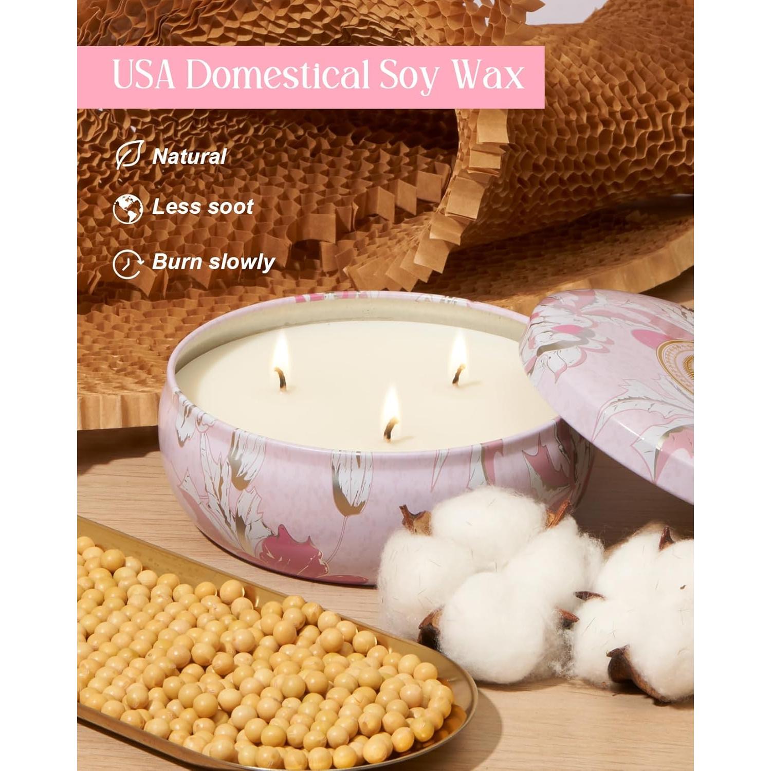 Vela Aromática M&SENSE Flor de Cerezo 340g 3 Mechas