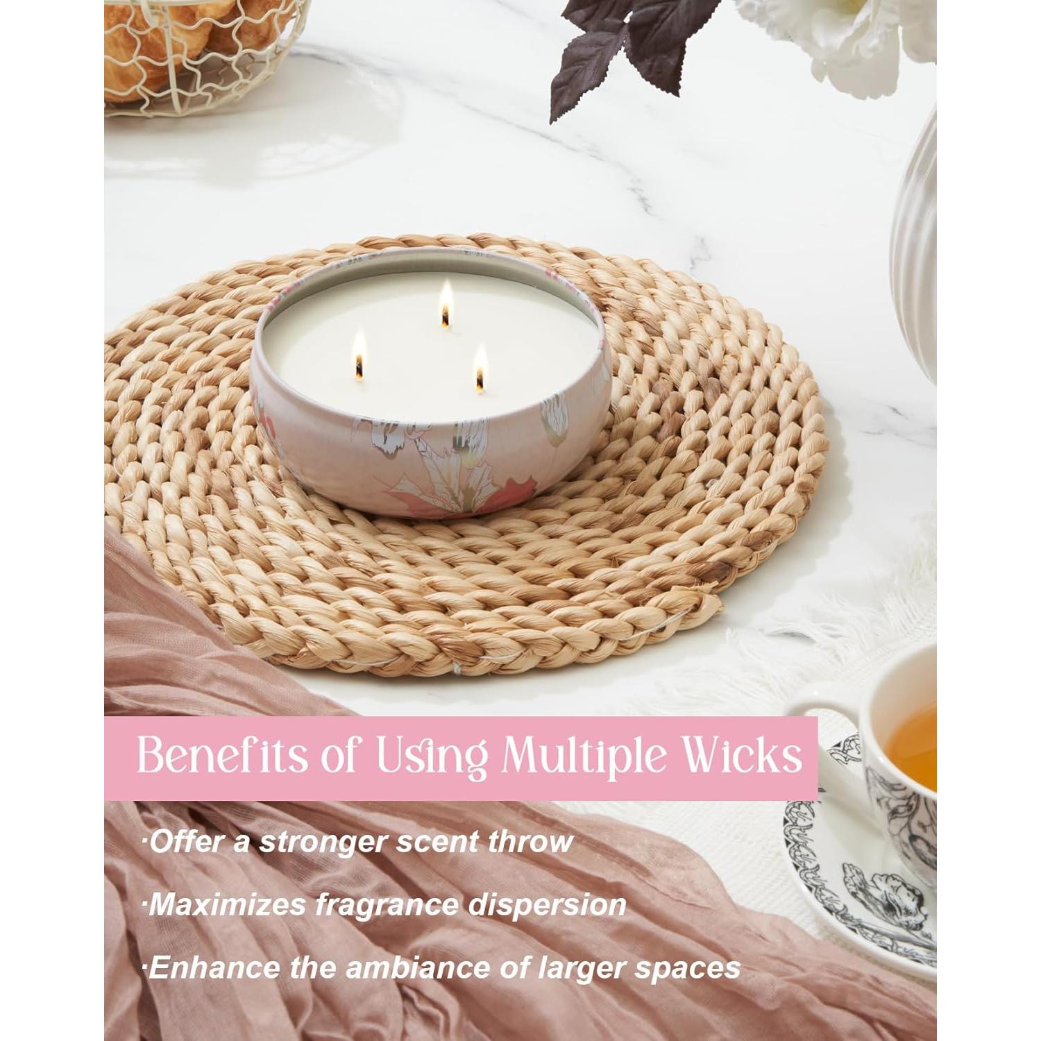 Vela Aromática M&SENSE Flor de Cerezo 340g 3 Mechas