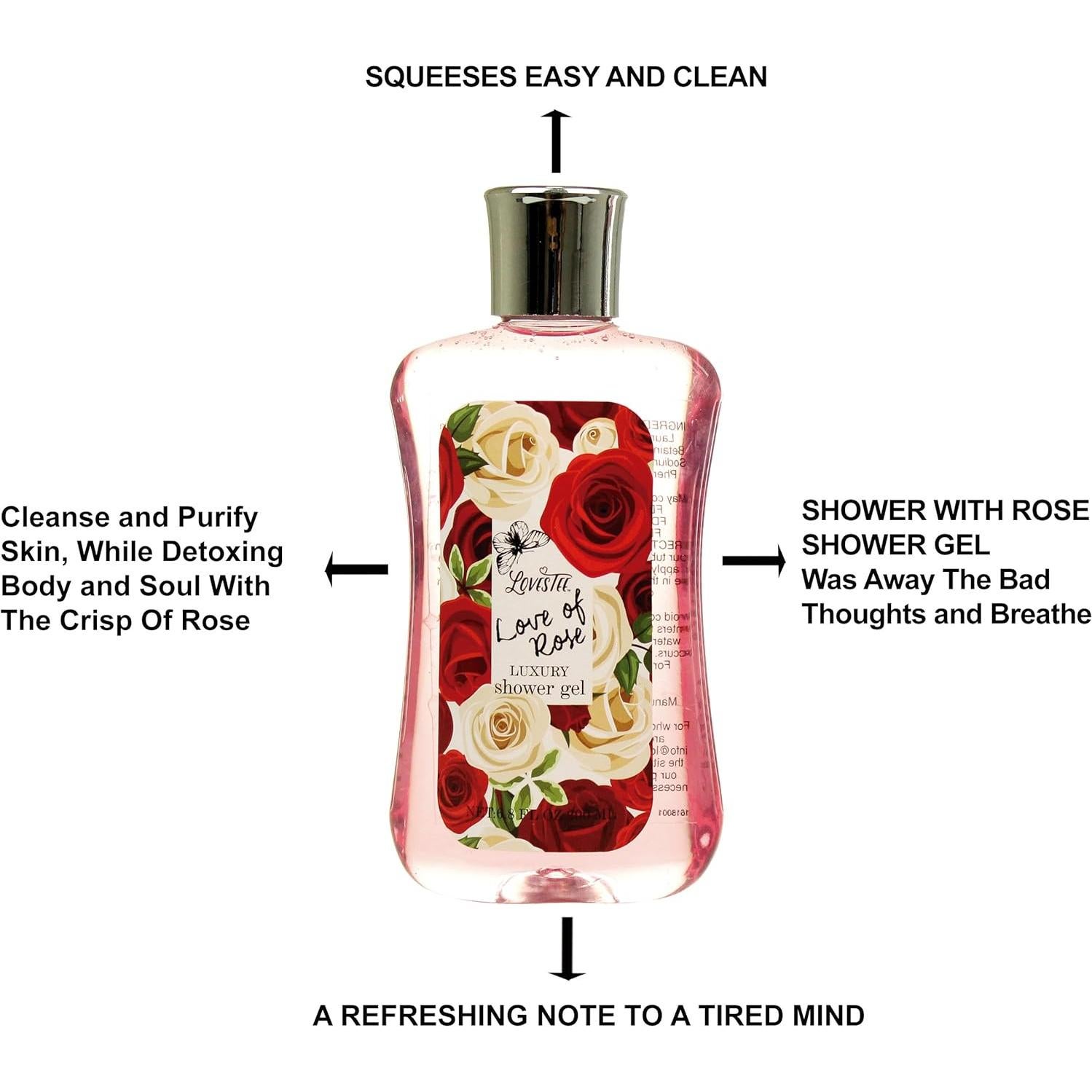 Cesta de Spa Amor de Rosa Lovestee - Set de Baño y Cuerpo