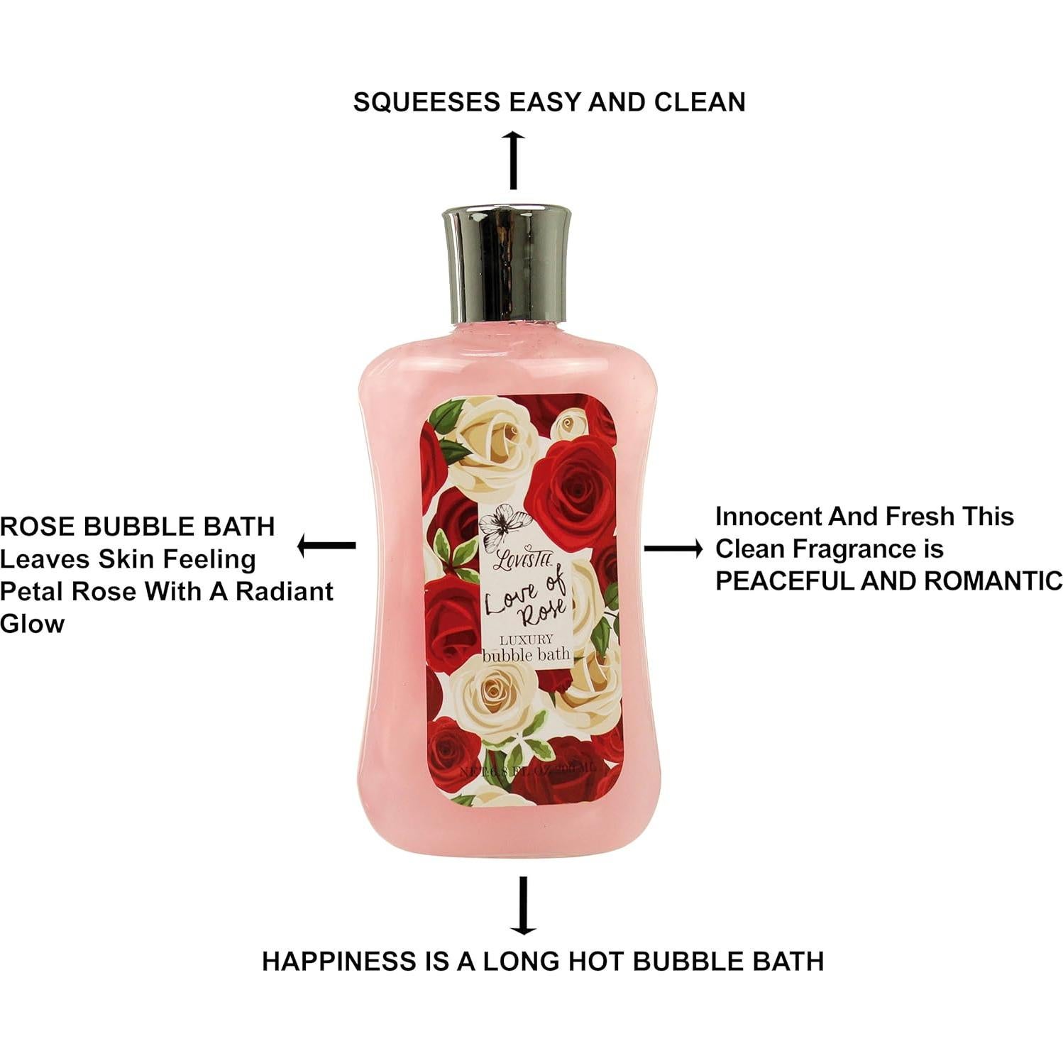 Cesta de Spa Amor de Rosa Lovestee - Set de Baño y Cuerpo