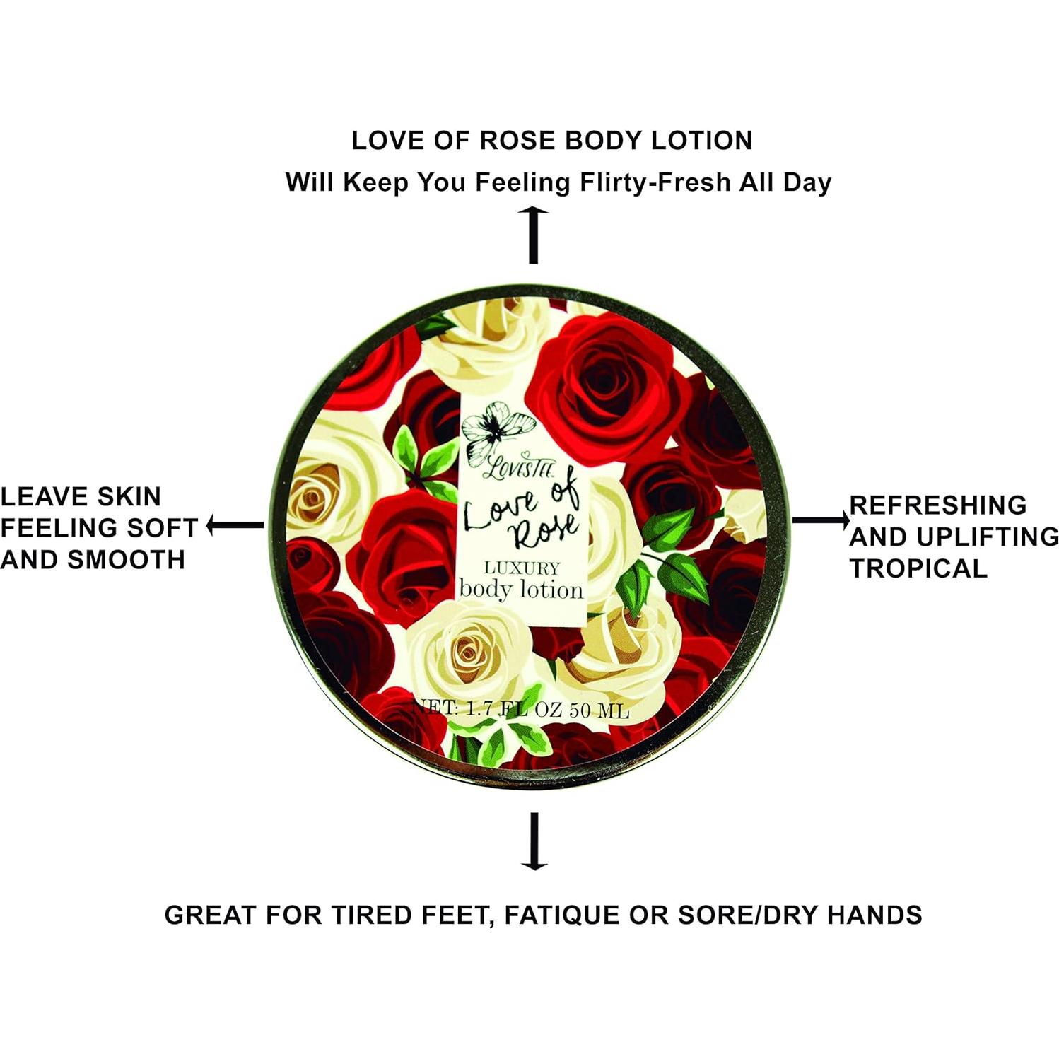 Cesta de Spa Amor de Rosa Lovestee - Set de Baño y Cuerpo