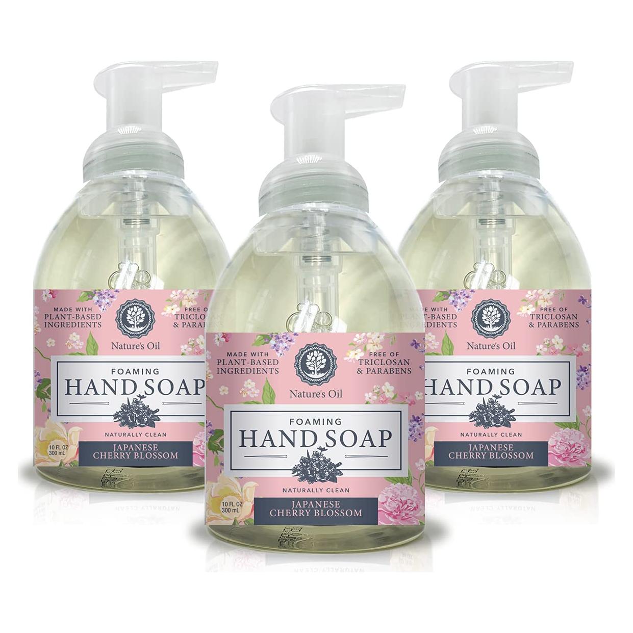 Jabón Espumoso Nature's Oil Flor de Cerezo 3 Pack 300 ml