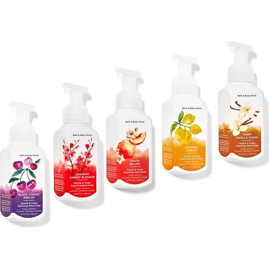 Set de 5 Jabones de Manos Espumosos Bath and Body Works 226g